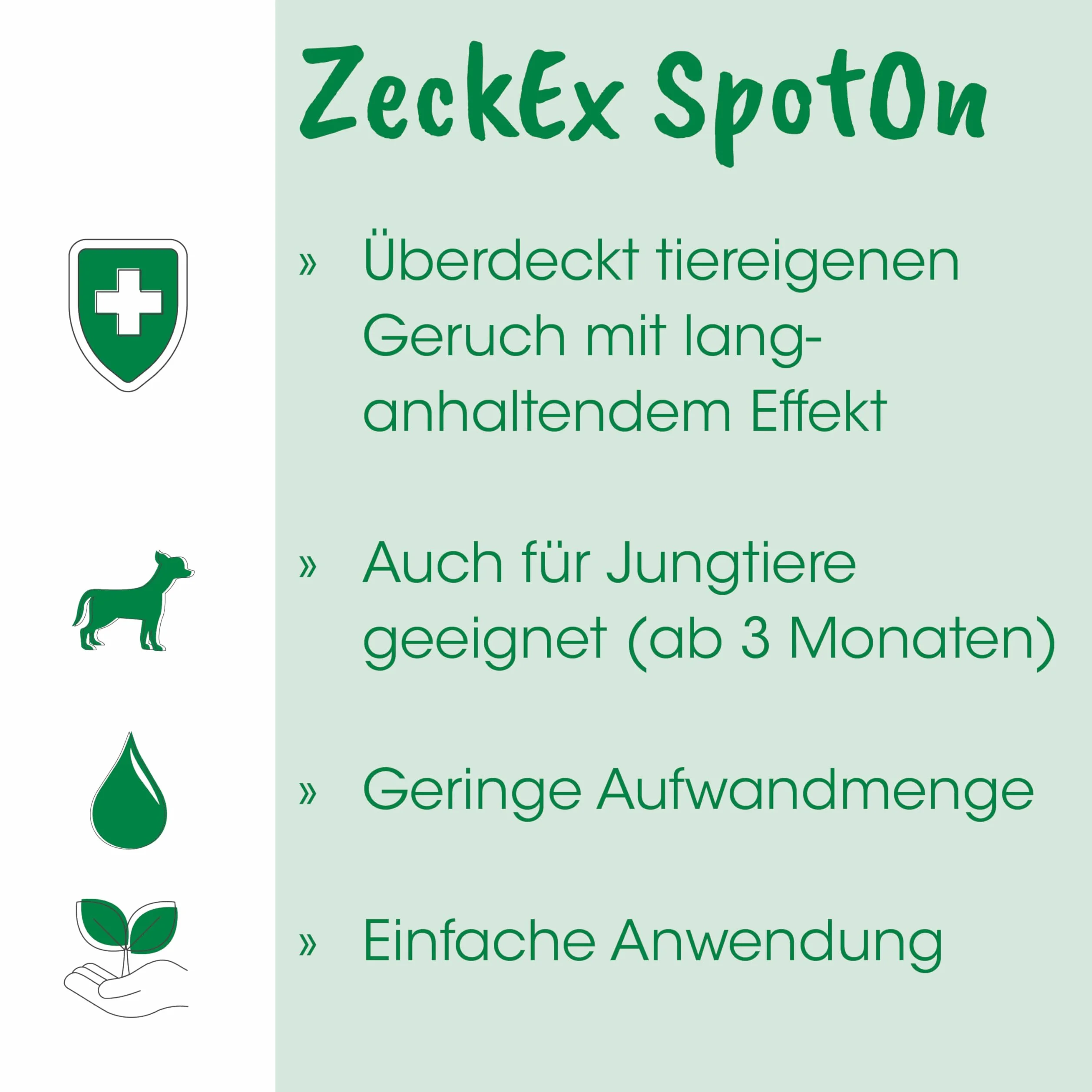 cdVet Naturprodukte TickEx SpotOn 50 ml – ochrona przed pchłami, roztoczami, szkodnikami, owadami, wyjątkowa długotrwała ochrona – składniki ziołowe – 50 ml