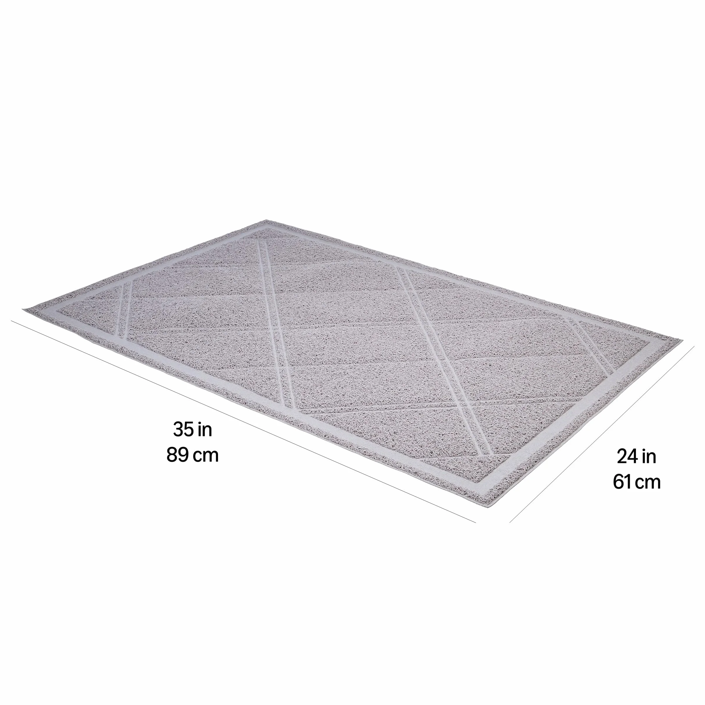 Amazon Basics Mata pod żwirek dla kota bezzapachowa 61 x 88,9 cm szara
