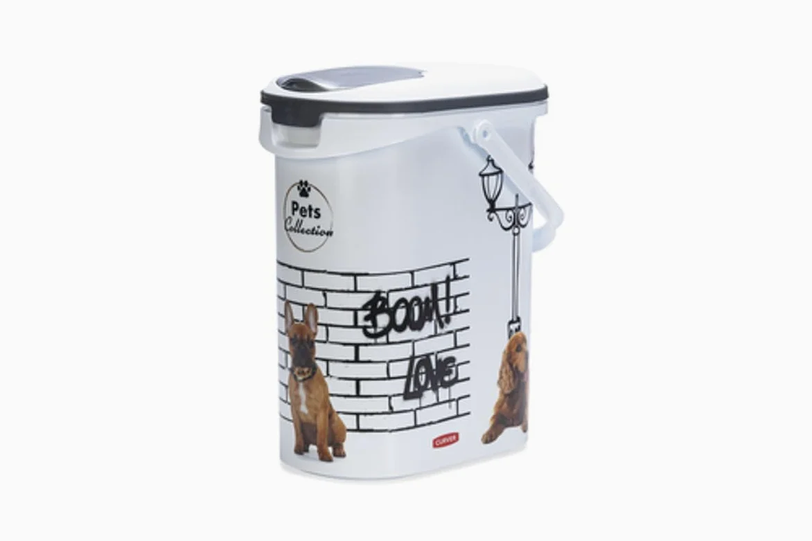 Curver Pojemnik na karmę dla psa 10L 4KG Hermetyczne przechowywanie 19x30x35 cm biały