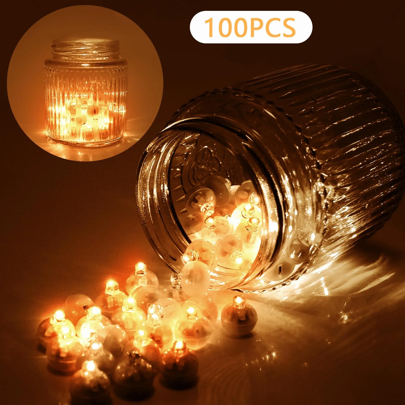 Lampki LED do balonów, mini balony LED, ciepła biel, dekoracja na imprezę