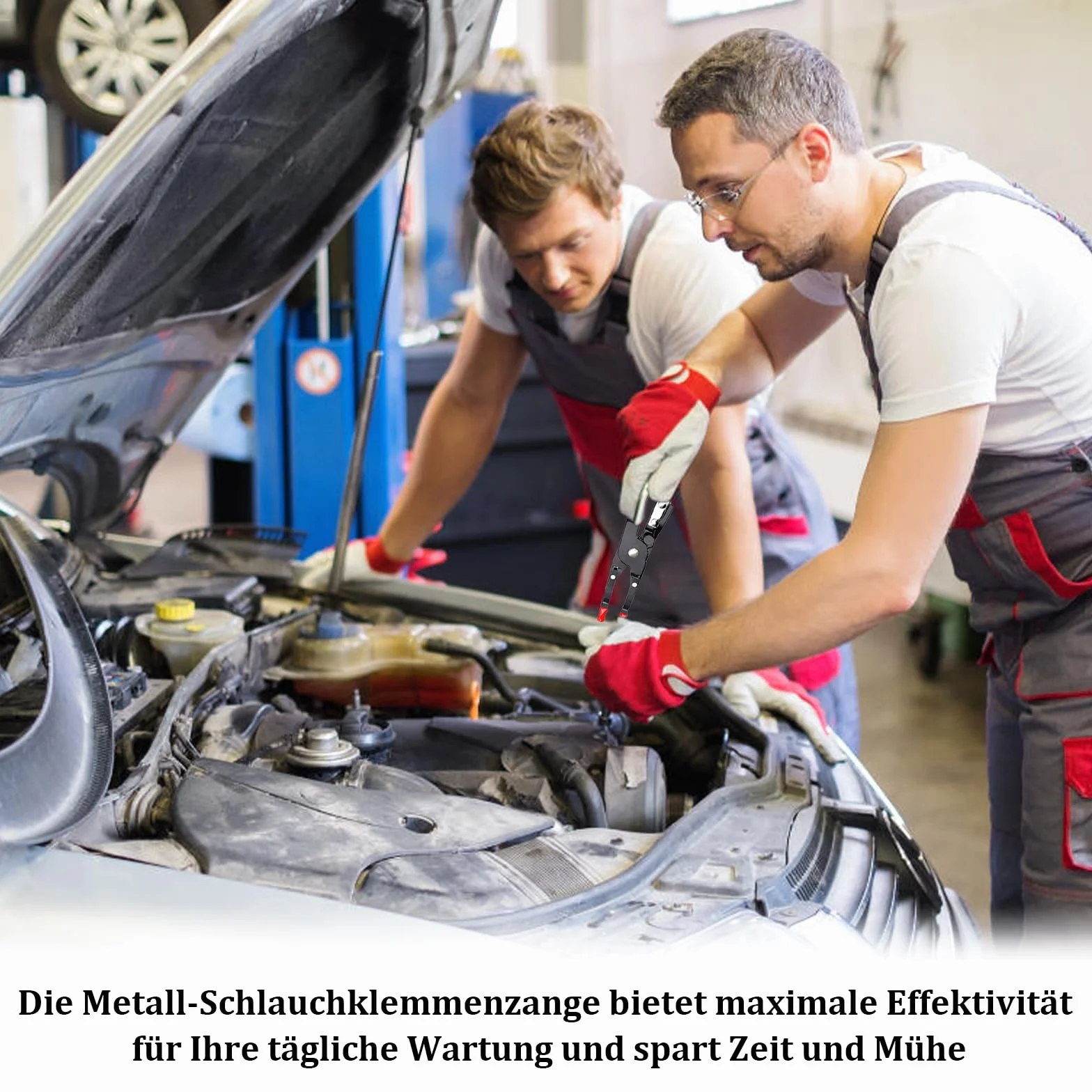 Metalowe szczypce do zacisków węża uniwersalne czerwone