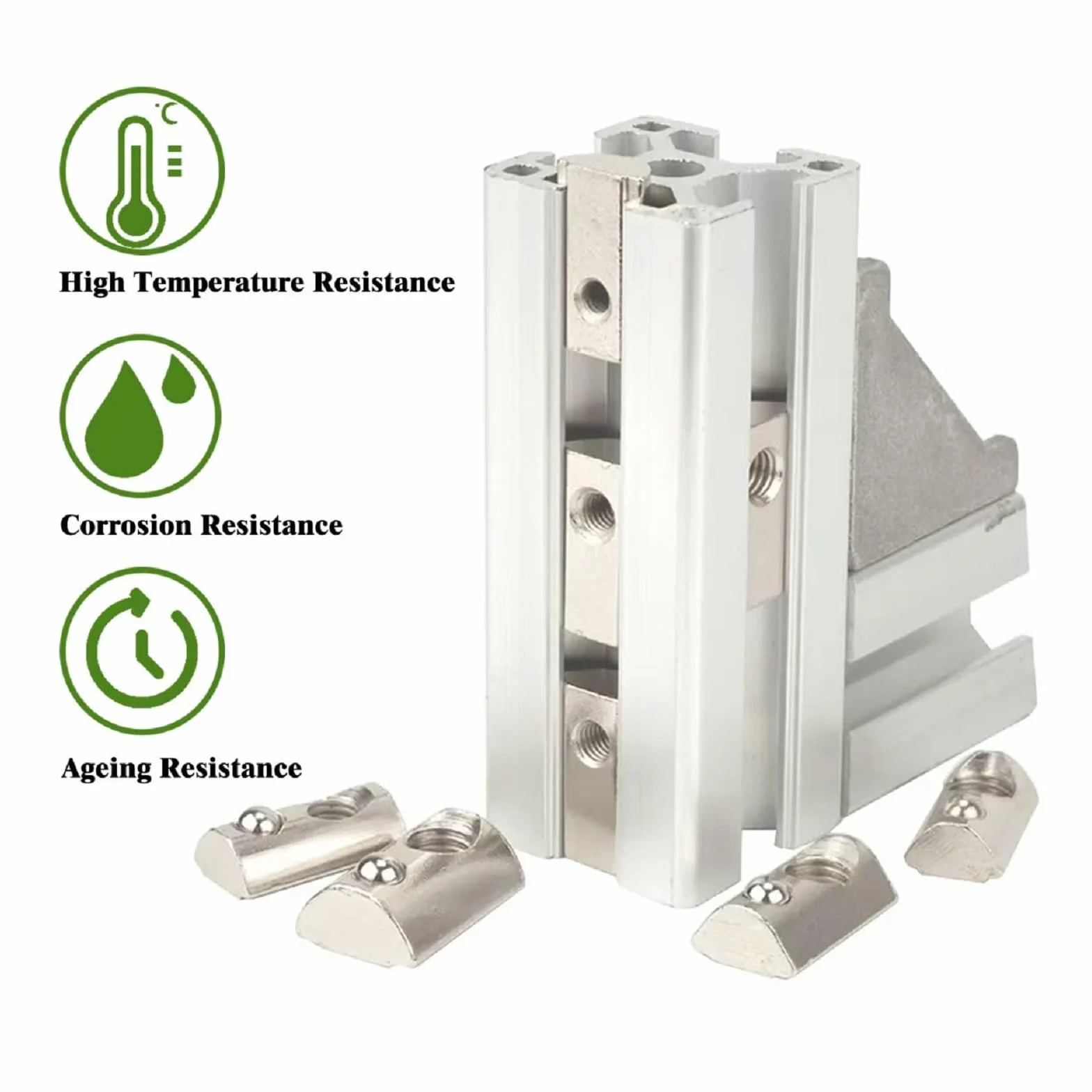 60 nakrętek M3 z sferycznym rowkiem 8 serii 30 M3 ze stali węglowej z kulką sprężynową do profili aluminiowych drukarki 3D maszyny CNC europejski standard