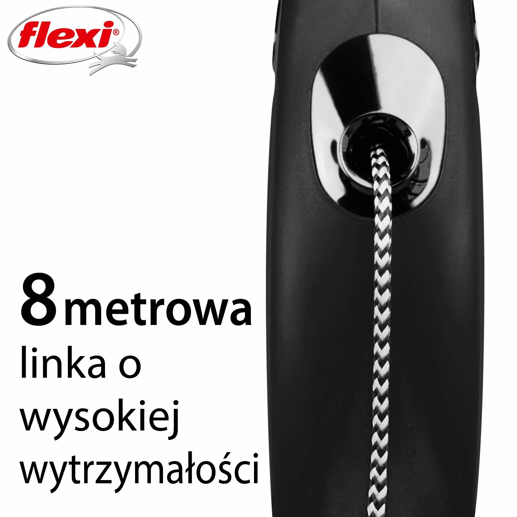 Flexi New Classic Smycz Automatyczna 8 m Czarny