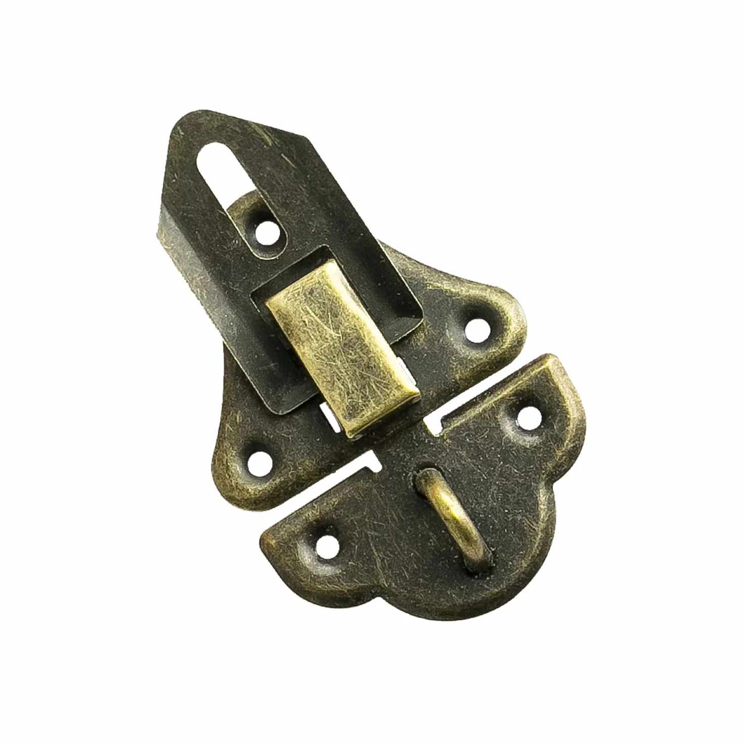HMF 6495 Vintage zapięcie zaciskowe z oczkiem na zamek 35 x 50 mm brąz