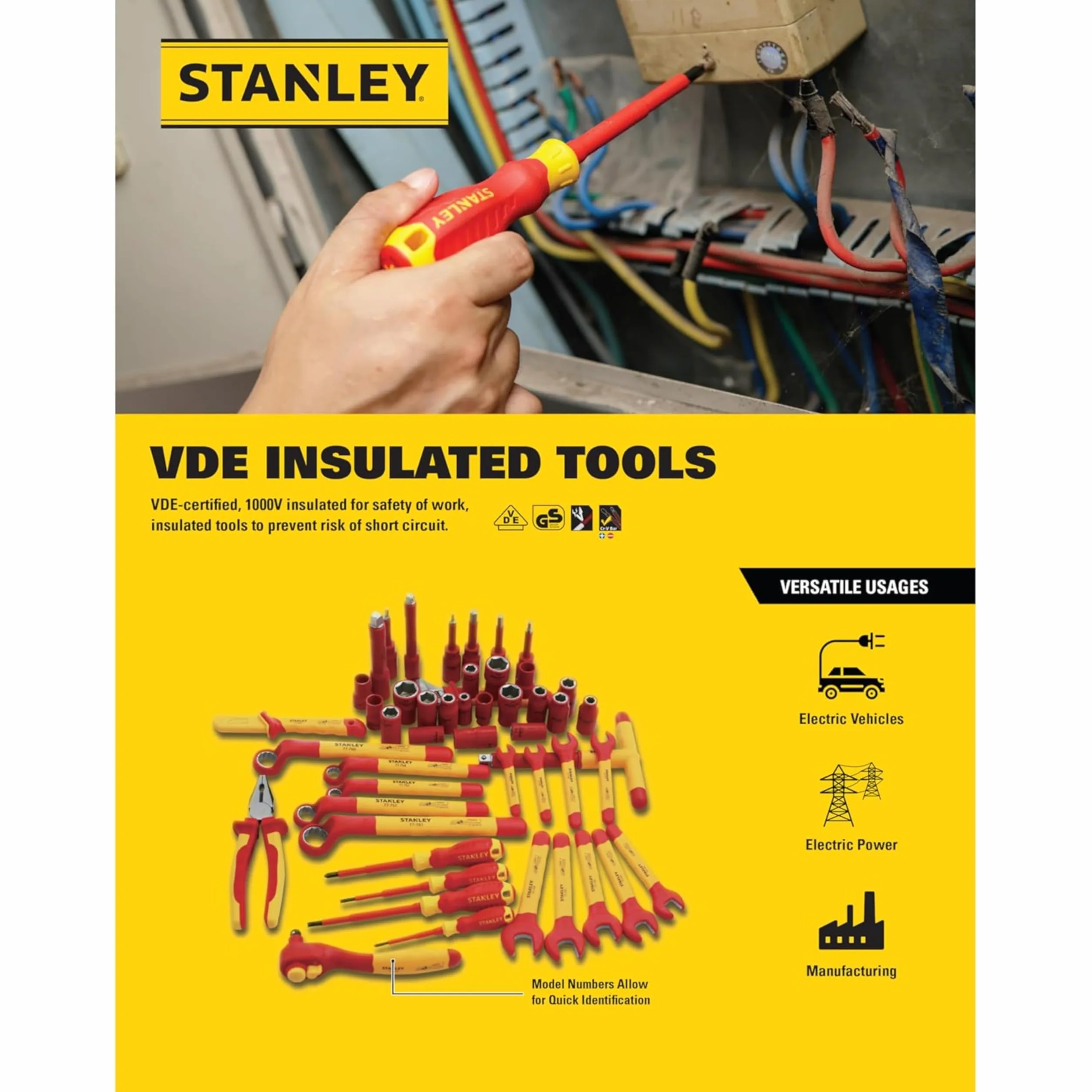 Stanley FatMax śrubokręt płaski (izolowany, końcówka równoległa 4 mm, długość 100 mm, chromowo-wanadowy, Soft-Grip) 0-65-412