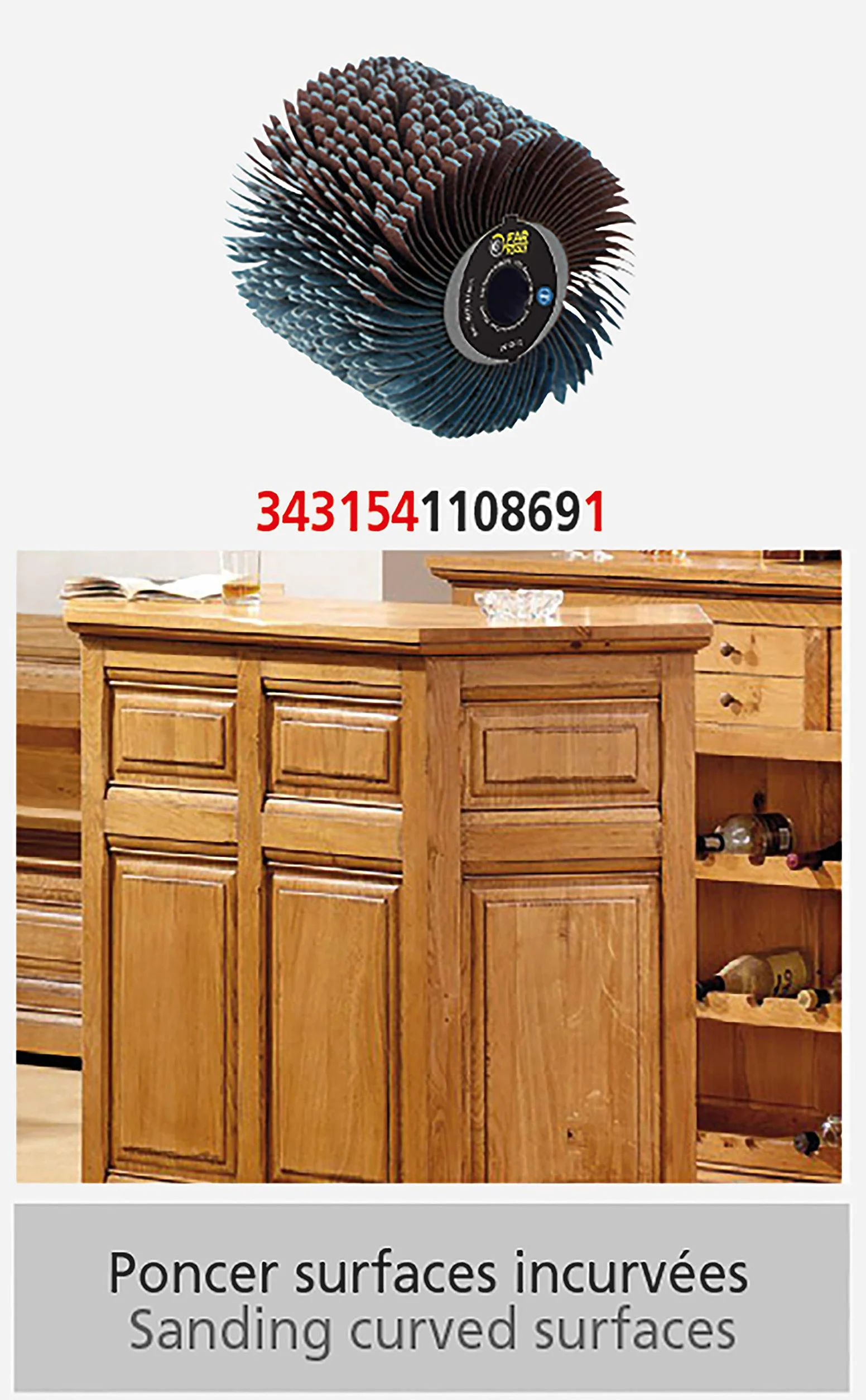 Fartools Szczotka do taśm szlifierskich ziarnistość 80 Ø 120 mm L 100 mm