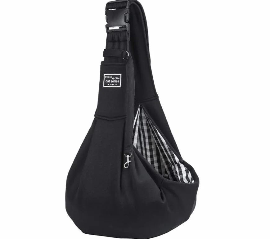 Torba do noszenia psa dla szczeniaków do 6,8 kg regulowana czarna