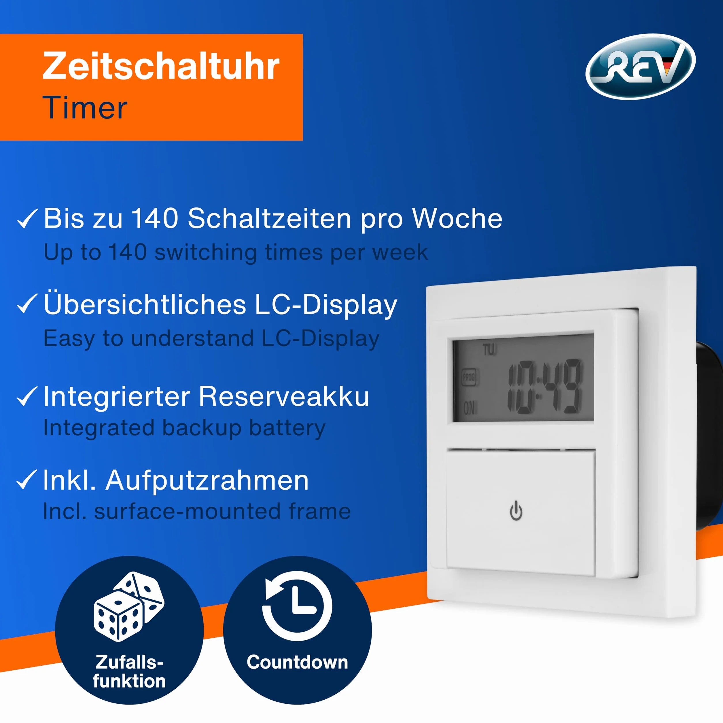 GAO EFP700ET Cyfrowy Zegar Sterujący, 8 x 5. 5 x 8 cm