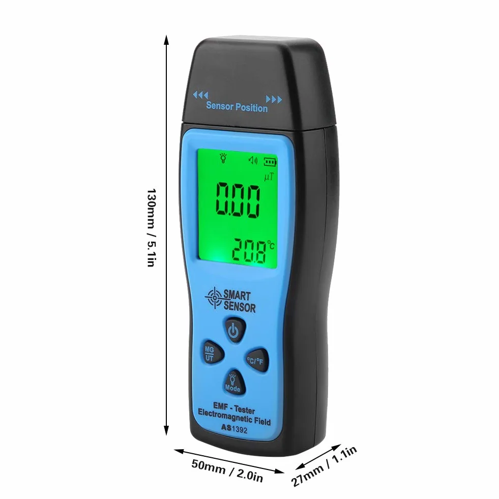 Miernik EMF, Cyfrowy Detektor Promieniowania Pola Elektromagnetycznego Ręczny Cyfrowy Detektor EMF LCD, Domowy Detektor Promieniowania, świetny Tester do Domowych Inspekcji EMF, Biura, na Zewnątrz