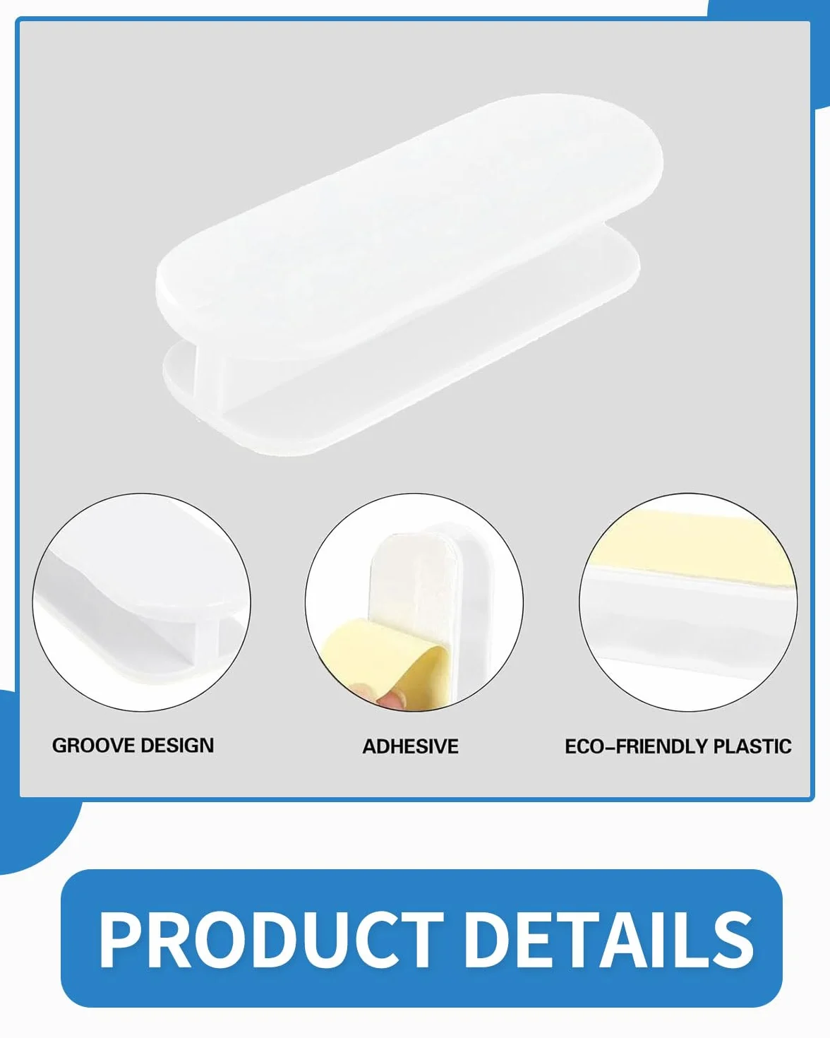 4 szt. Samoprzylepne uchwyty do drzwi balkonowych - Uchwyty do drzwi balkonowych, plastikowe uchwyty meblowe, plastikowe uchwyty do mebli do okien szklanych drzwi szuflad