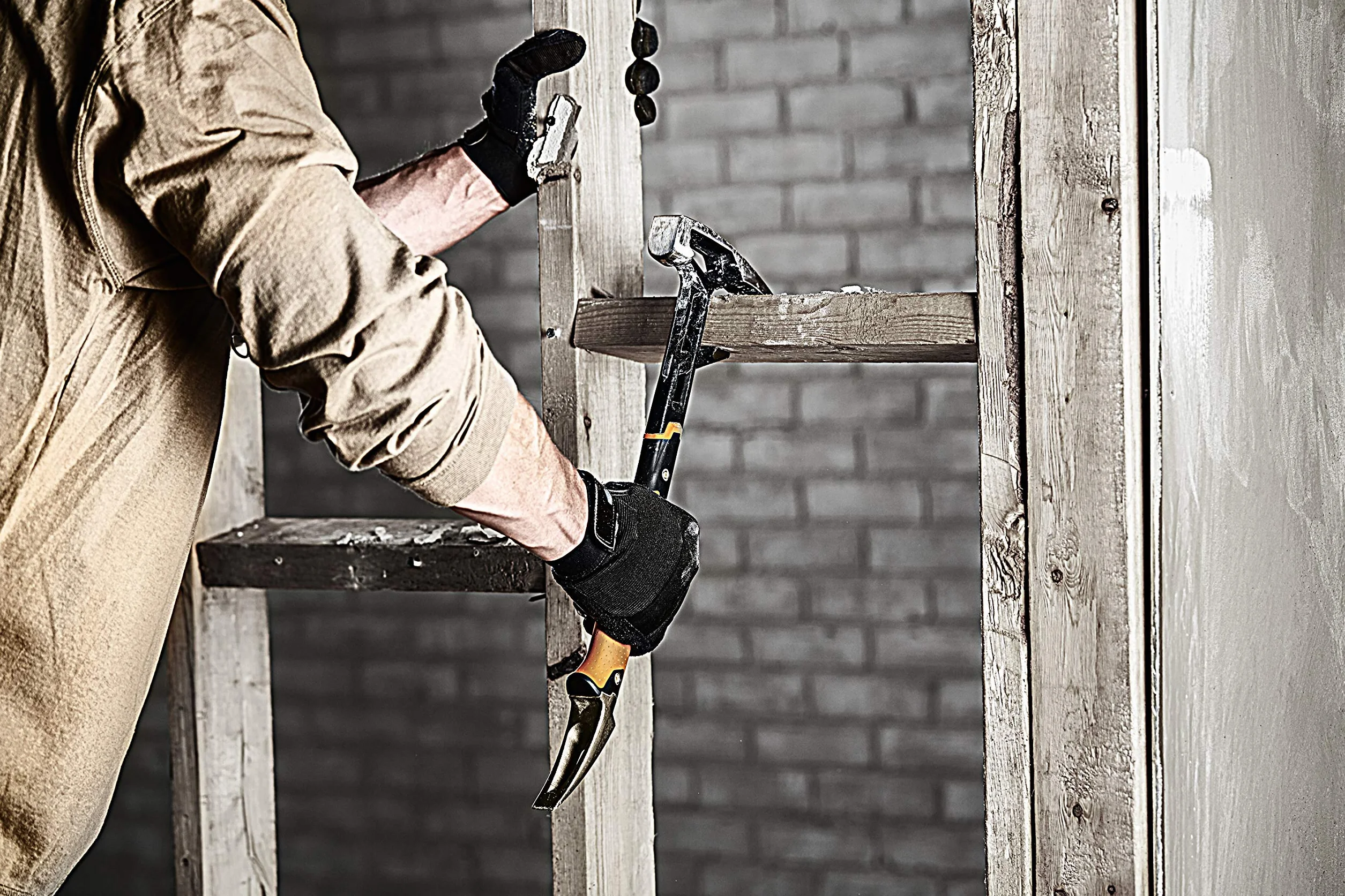 Fiskars Narzędzie do wyburzania IsoCore M, Długość: 46,2 cm, Waga: 1,38 kg, Czarny/ pomarańczowy, 1027220