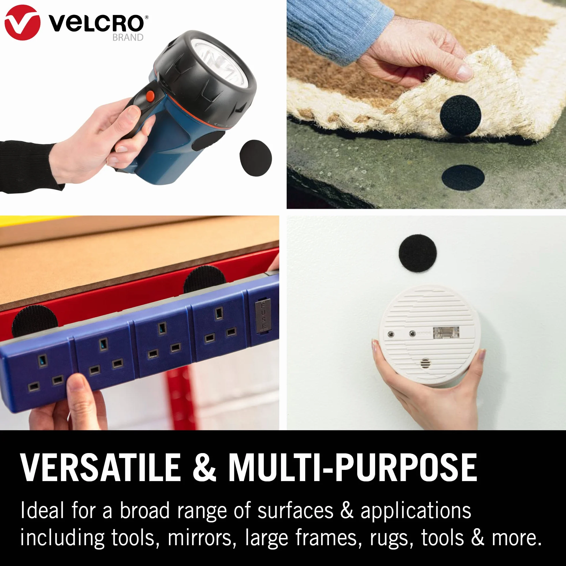 Velcro Heavy Duty Stick On Coins VEL-EC60248 Rzep, Czarny, 45mm x 6 szt.