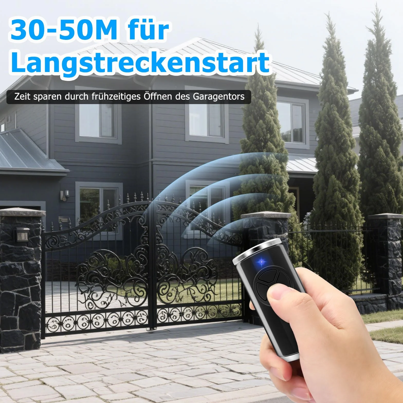 1 sztuka zastępczy nadajnik ręczny do Hörmann hse4-868-bs, otwieracz do bramy garażowej 868,3 MHz, 4 kanały kompatybilne z hse4-868-bs, hse2-868-bs(czarny)