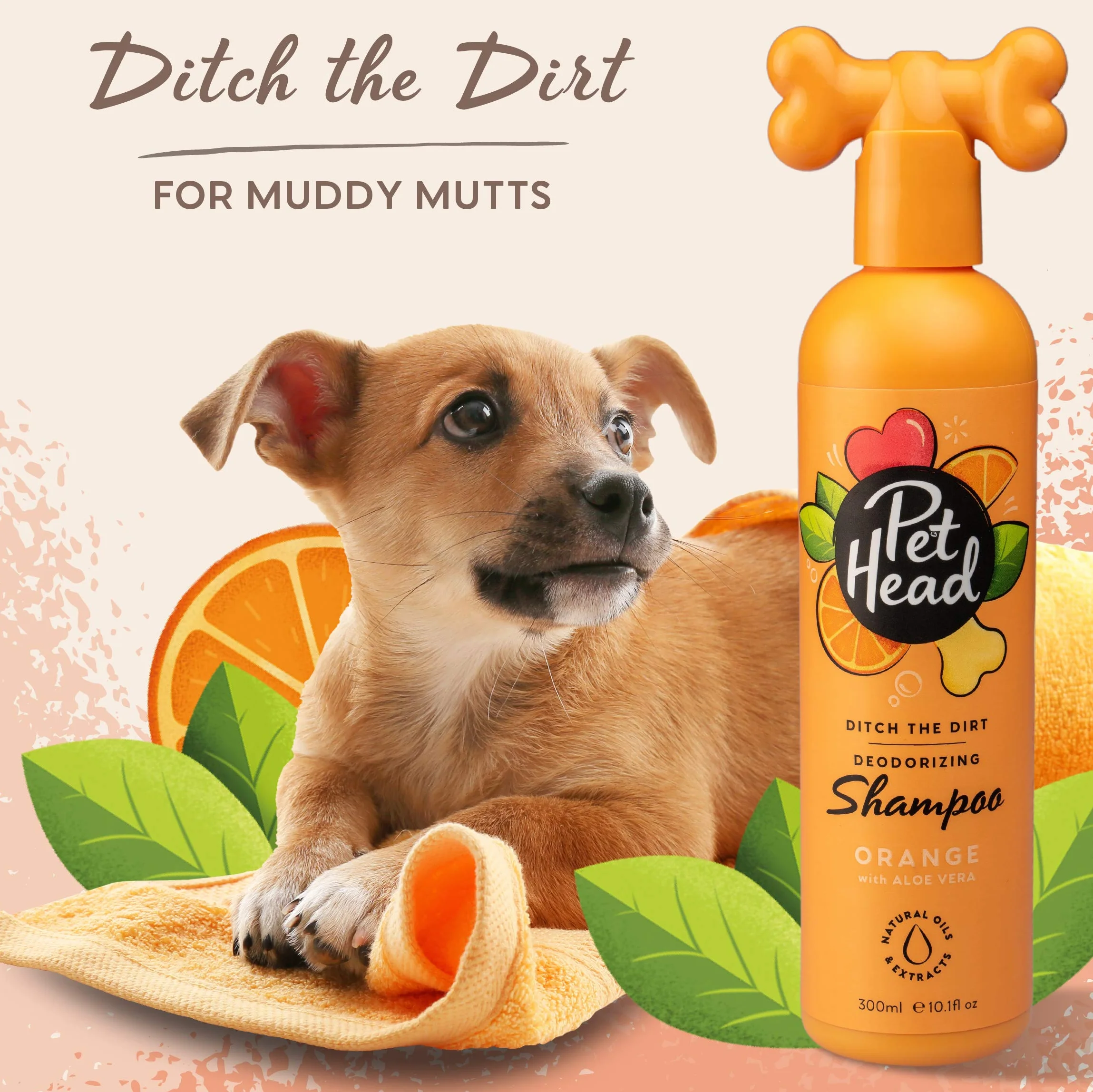 Pet Head Dog Shampoo Ditch The Dirt Odour Neutralising Deep Cleans Removes Odours Orange
