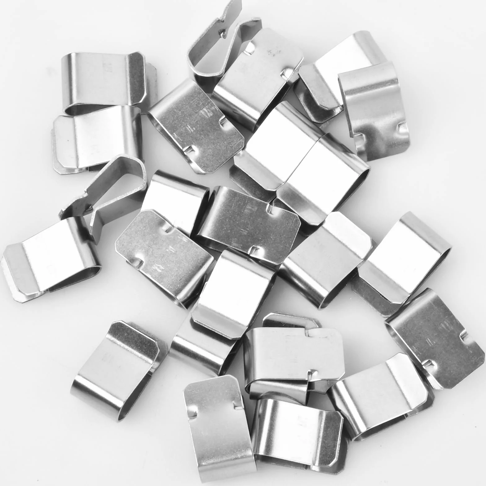 25 szt. U-Clip ze stali nierdzewnej, kołnierz wydechowy, metalowy klips, srebrny klips sprężynowy 21,4 mm x 12 mm