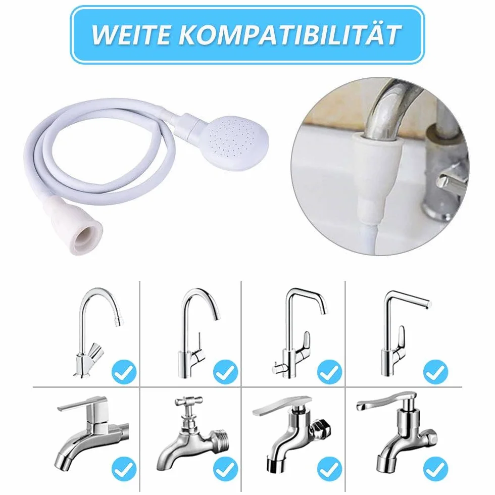 Głowica prysznicowa dla zwierząt gumowa głowica prysznicowa przenośna głowica prysznicowa do łazienki dla dzieci do mycia włosów, łatwa instalacja w kranach łazienkowych i kuchennych
