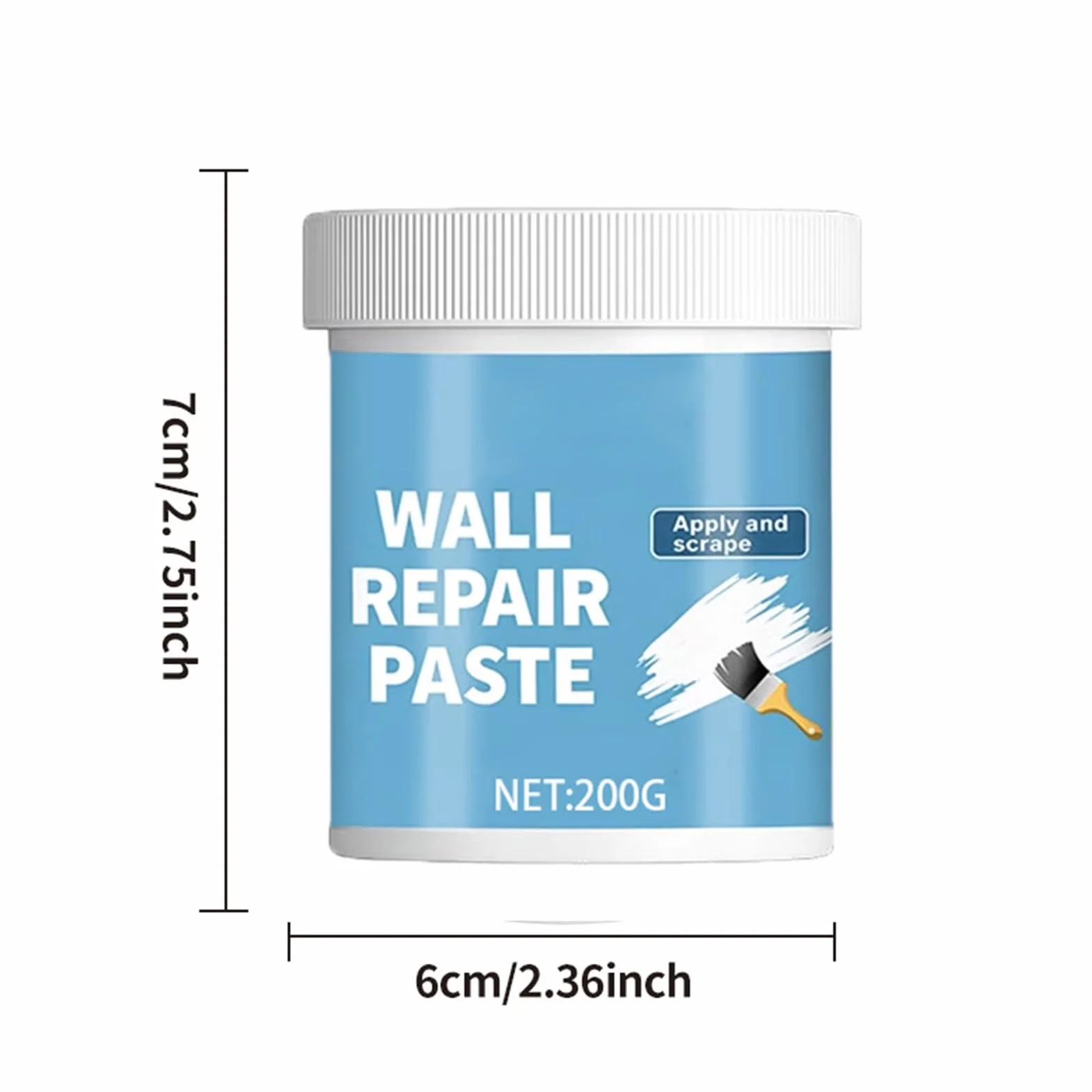 Wall Repair Paste - Waterproof Hydrophobic Drywall Putty for Cracks Nail Holes Dents | Fast Dry Formula, Easy Application Spackling Paste for Home Renovation Kitchen Living Room Walls