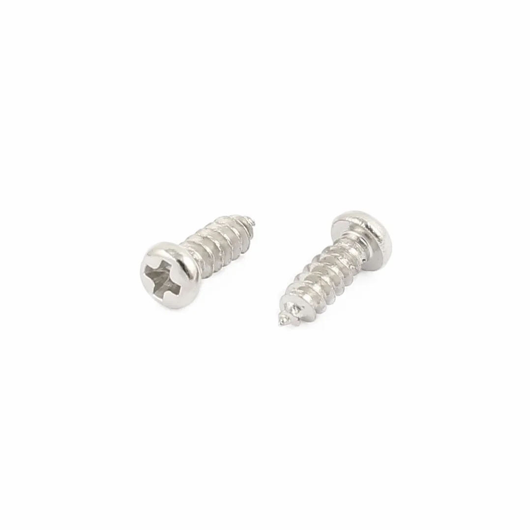 sourcing map śruby samowiercące z łbem 50 sztuk M2.5 x 8mm stal nierdzewna STL Phillips Pan okrągły