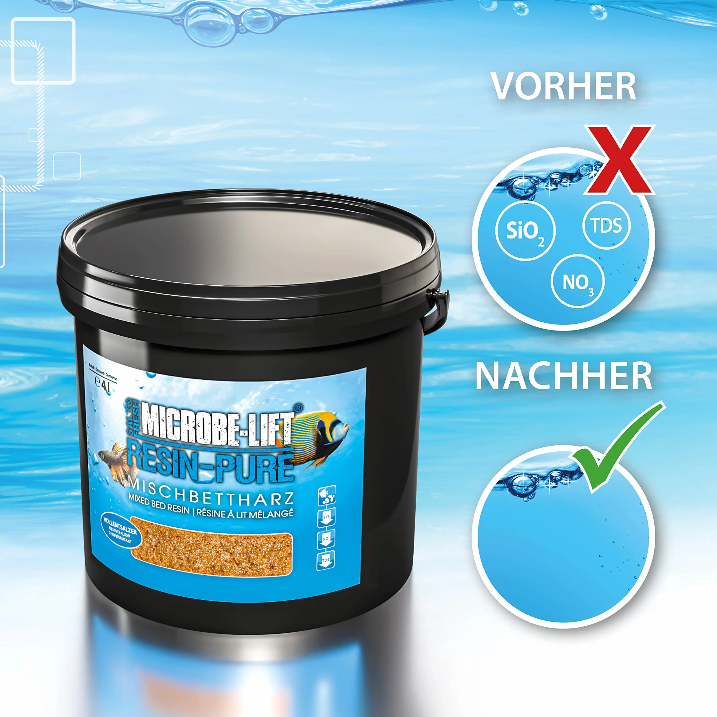 MICROBE-LIFT Resin-Pure Żywica z mieszanym złożem demineralizator 4000 ml