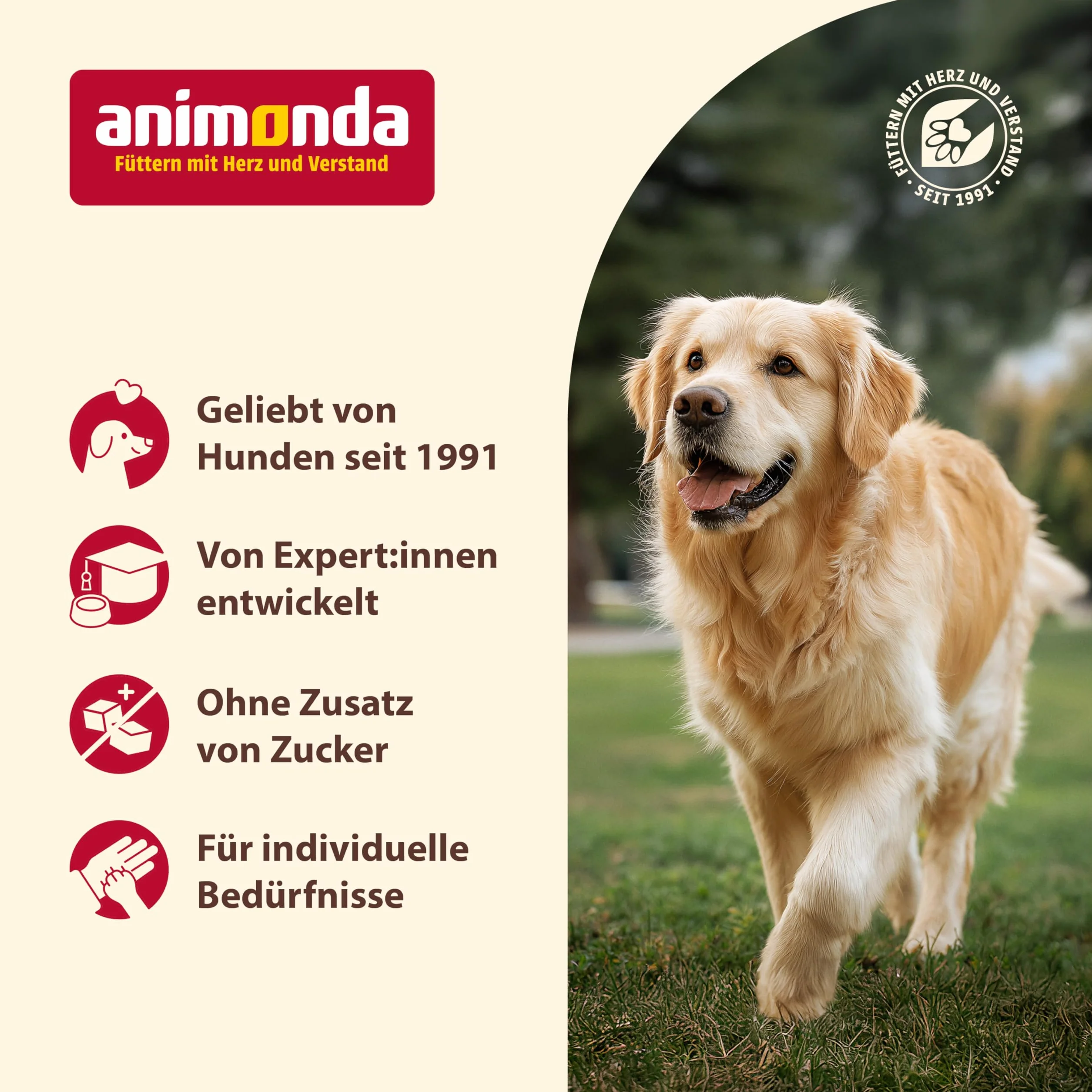 animonda GranCarno Country mokra karma w misce dla dorosłych psów z wołowiną, gęsią + dynią 150 g