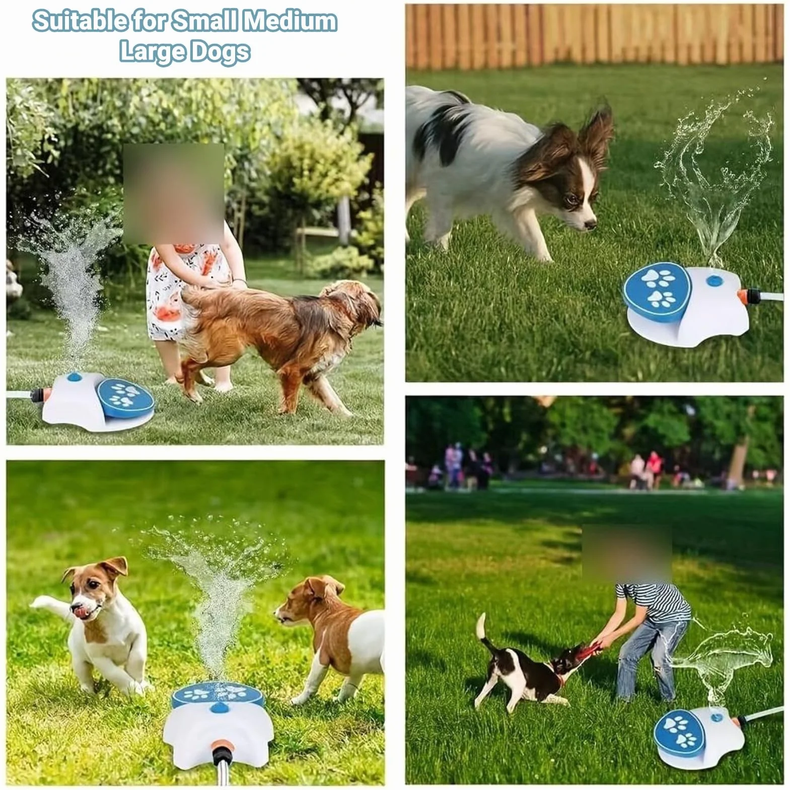 Zewnętrzna fontanna dla psa dog sprinkler regulowana fontanna dla psa, wygodna aktywna poidło dla psa z rurką dla psa dog water toys Fontanelle