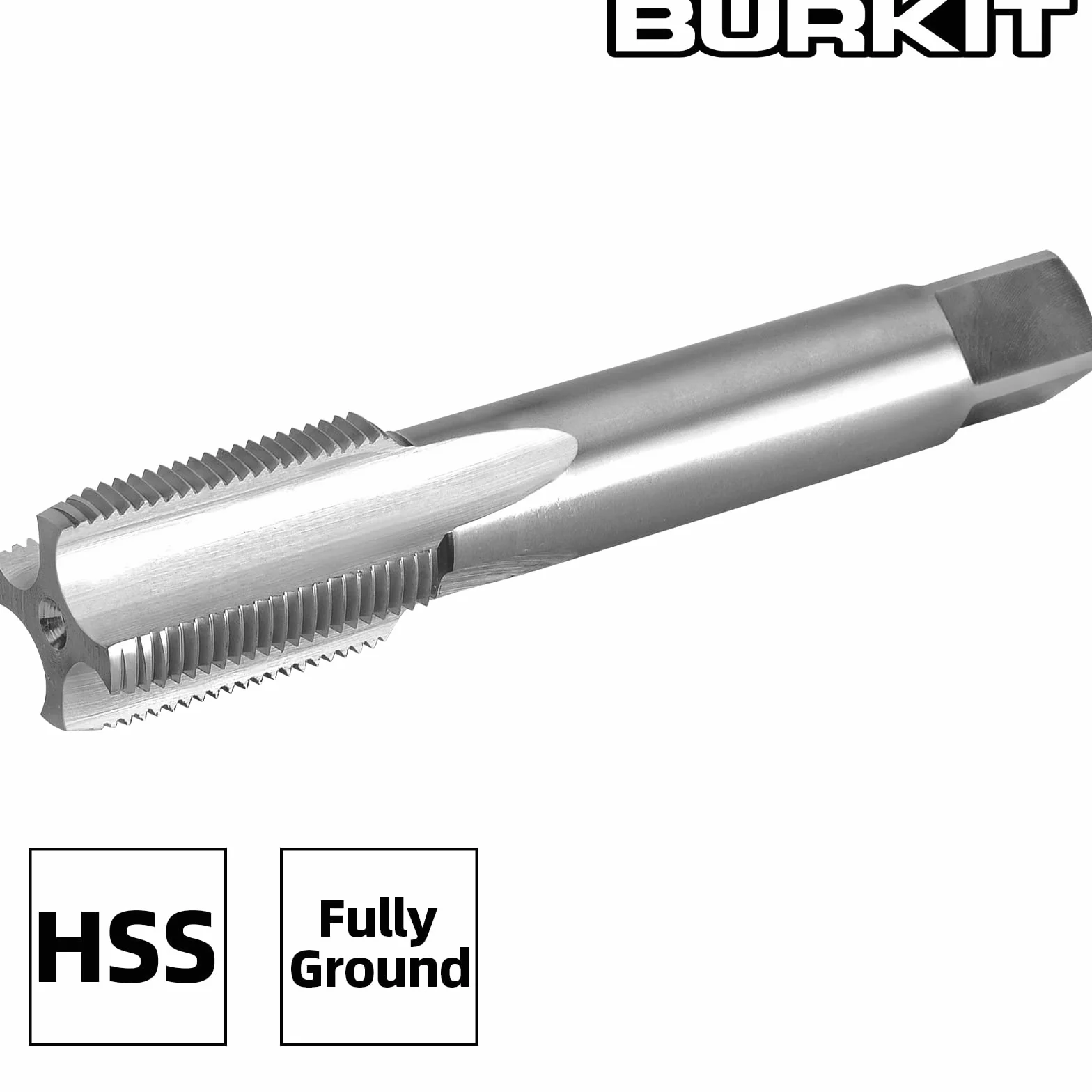 Burkit Gwintownik UN 2.5 cm-32 Prawa ręka, HSS 2.5 cm x 32 UN prosty karbowany kran maszynowy
