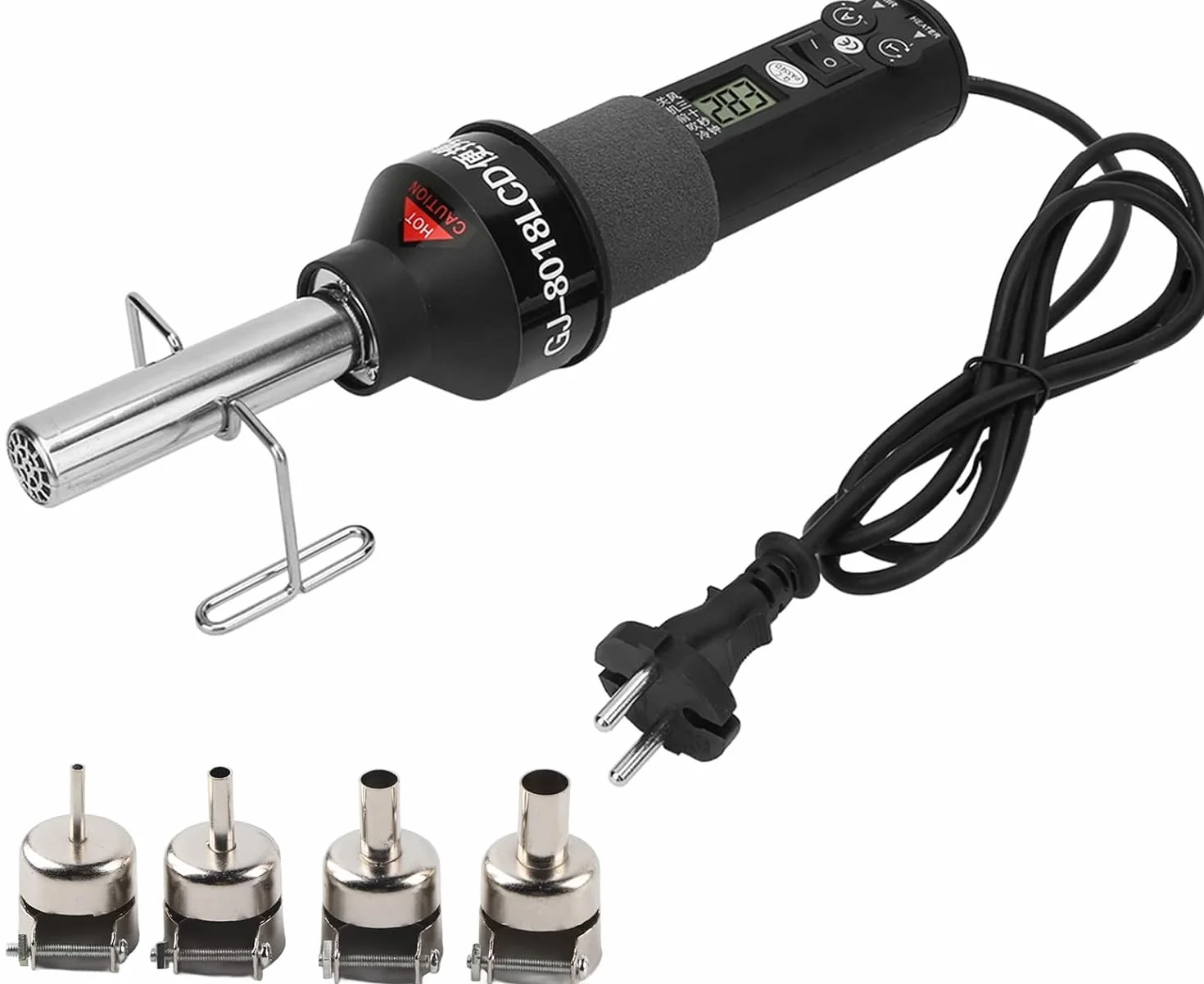 DEWIN dmuchawa gorącego powietrza, spawarka 220V 450W LCD Regulowana elektroniczna piasta na gorące powietrze do odlutowywania stacja lutownicza IC SMD BGA