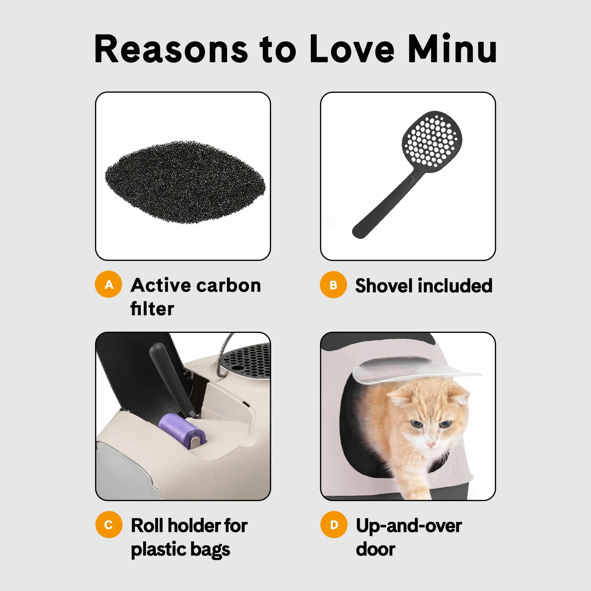 United Pets Minu kosz dla kota, szary/ciemnoszary