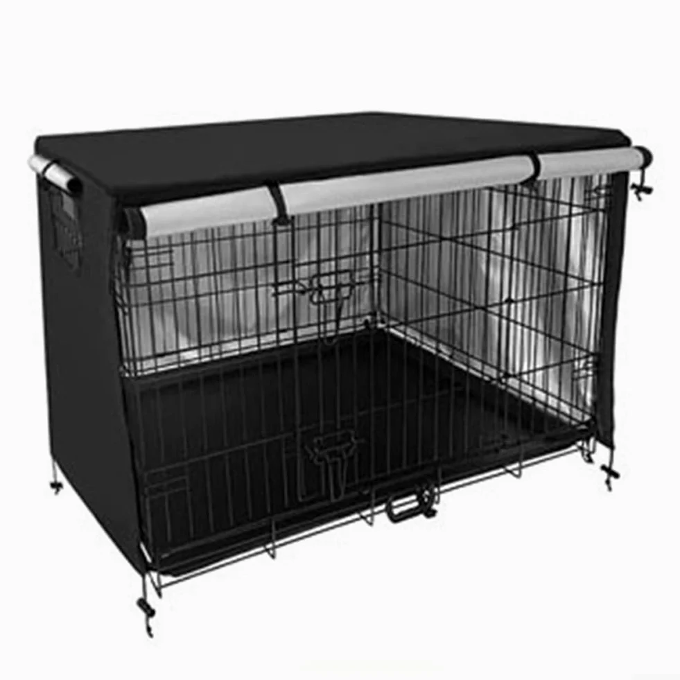 Pokrowiec na klatkę dla psa Oxford 210D 124,5 x 79 cm szary