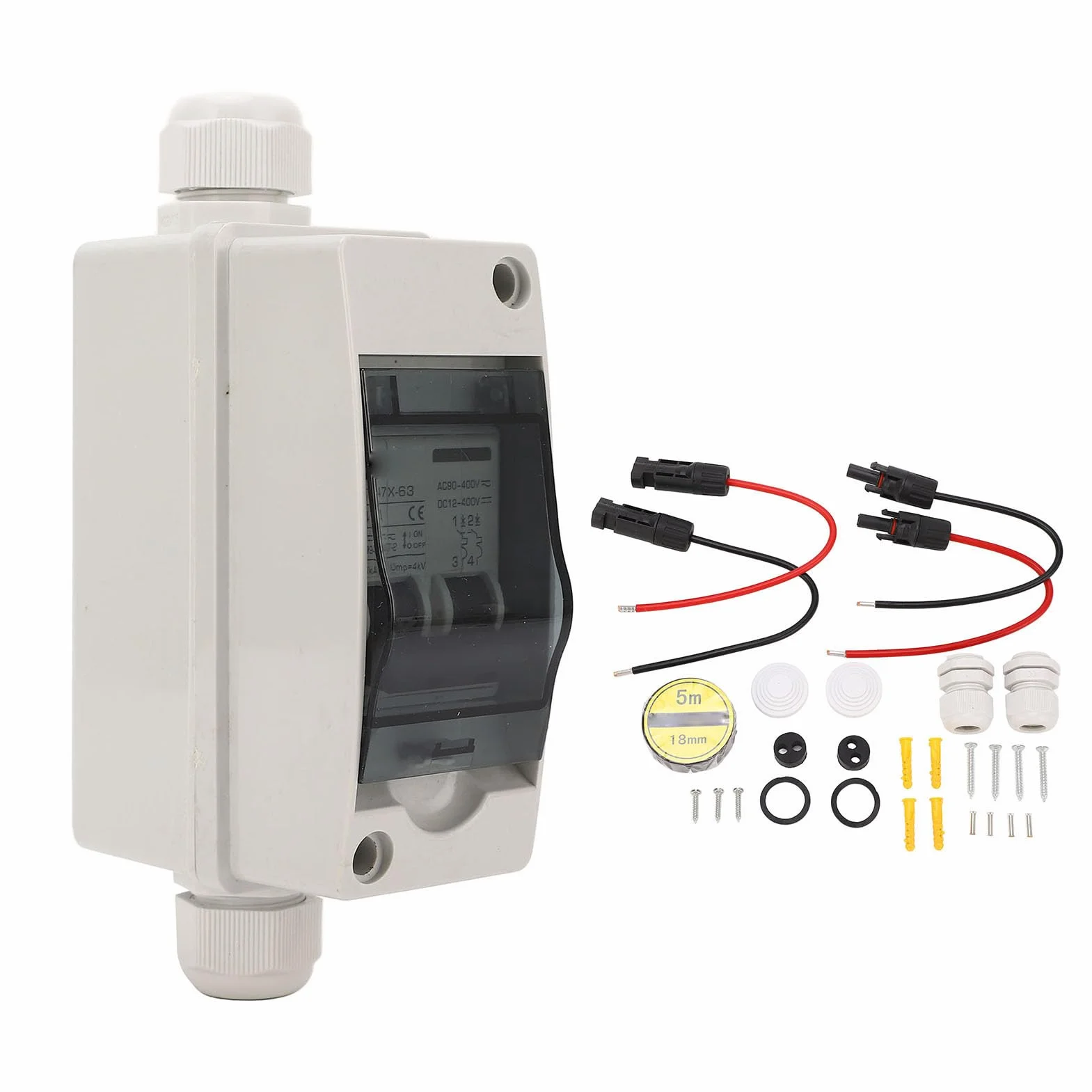 Miniaturowy Automatyczny Rozłącznik Fotowoltaiczny DC 12-400V AC 90-400V 16A IP65 do Paneli Słonecznych i Skrzynek Elektrycznych