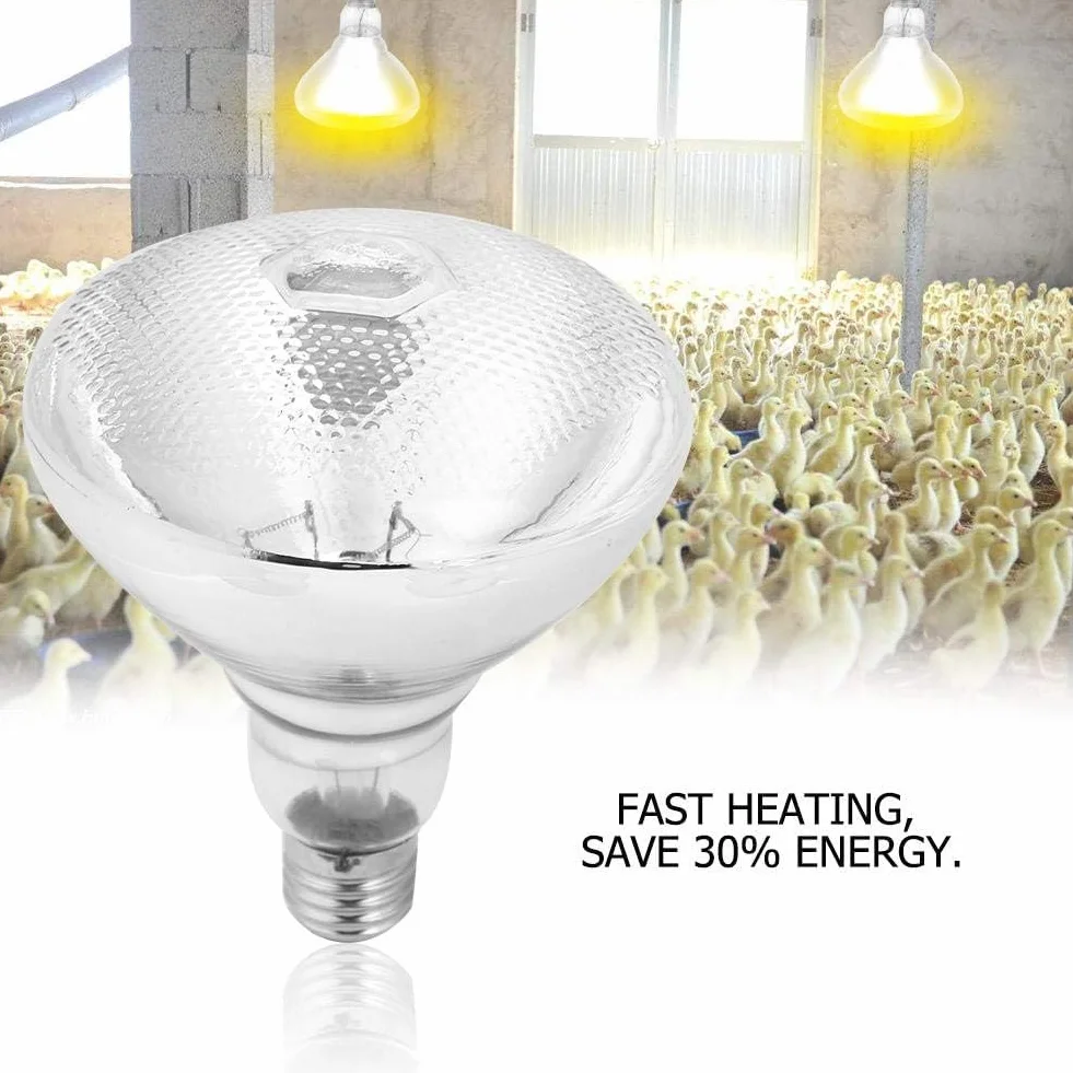 Zerodis Lampa grzewcza do hodowli, 250 W, lampa grzewcza dla zwierząt domowych z regulacją temperatury, lampa izolacyjna na podczerwień do hodowli żółwi, akwarium, akwarium, dla gadów, jaszczurek