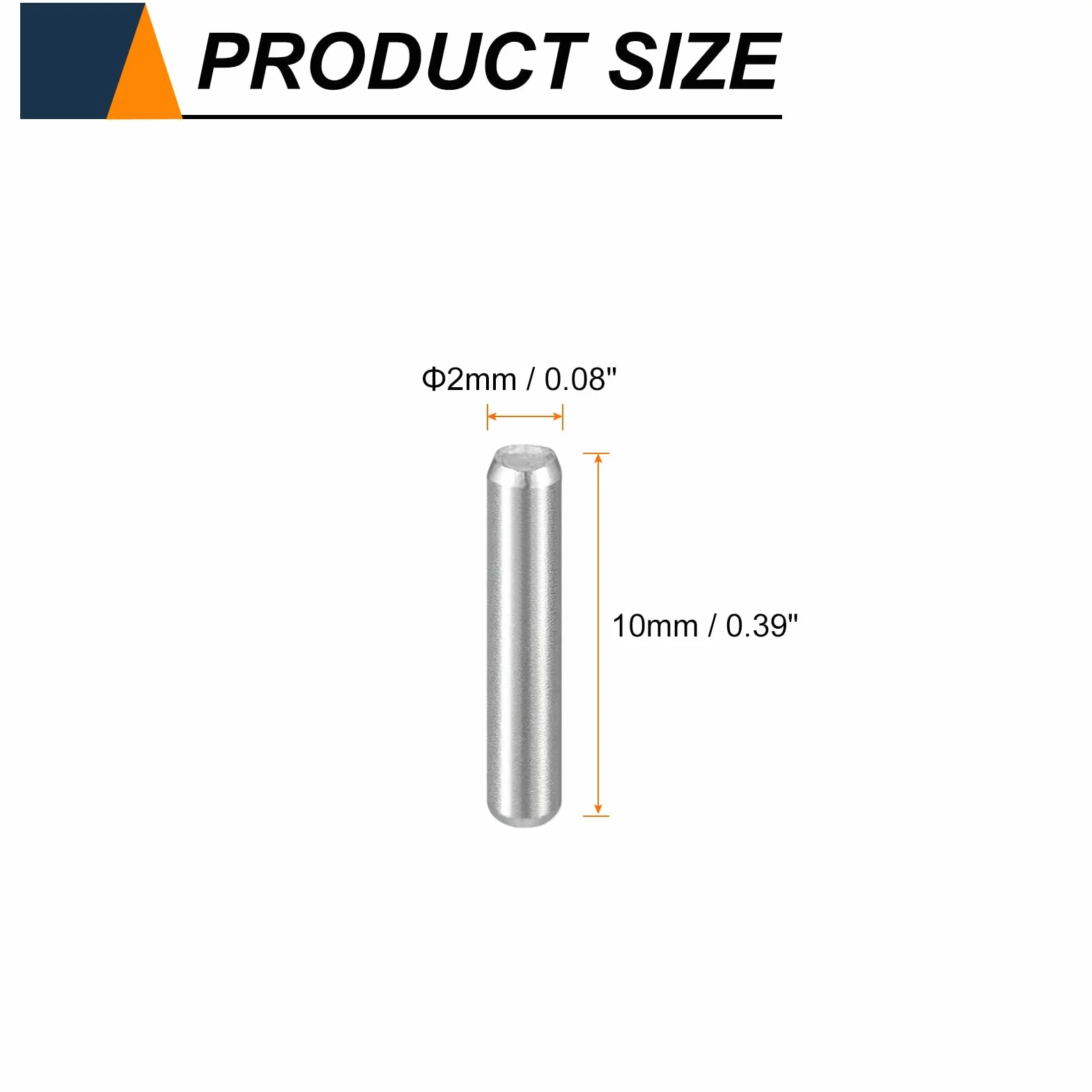 QUARKZMAN 50 sztuk kołków rozporowych M2 (2 mm) x 10 mm, stal nierdzewna 304, cylindryczny uchwyt do regałów, elementy mocujące do urządzeń metalowych, mebli drewnianych, DIY, montaż srebrny