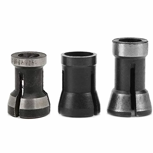 3 sztuki 6/6,35 / 8mm uchwyt zaciskowy, adapter do routera uchwyt zaciskowy narzędzie do konwersji tulei zaciskowej do obróbki drewna uchwyt frezarski uchwyt do grawerowania