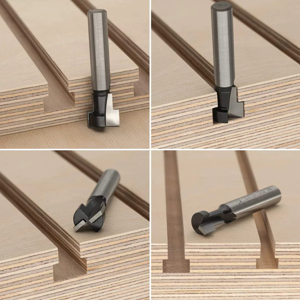 ENT 17731 Frez do rowków typu T z weglików spiekanych, uchwyt (S) 8 mm, srednica (D1) 12,7 mm, D2 6,35 mm, NL1 8 mm, NL2 4.8 mm, Z2
