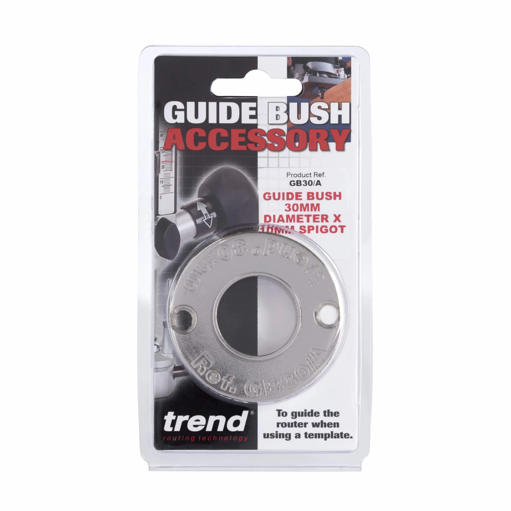 Trend 30 mm tuleja prowadząca frezarki, standardowa tuleja prowadząca o długości 6 mm do użytku w handlu, GB30