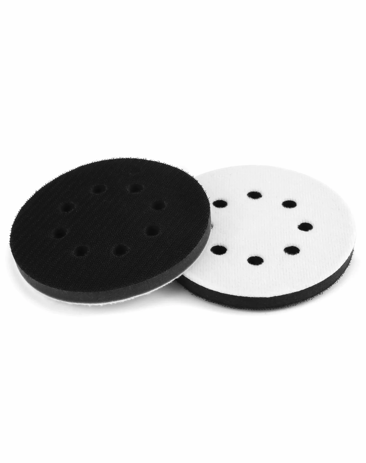 QWORK® 2 sztuki 125 mm podkładka z gąbki podkładka na rzep do tarczy szlifierskiej (8 otworów)