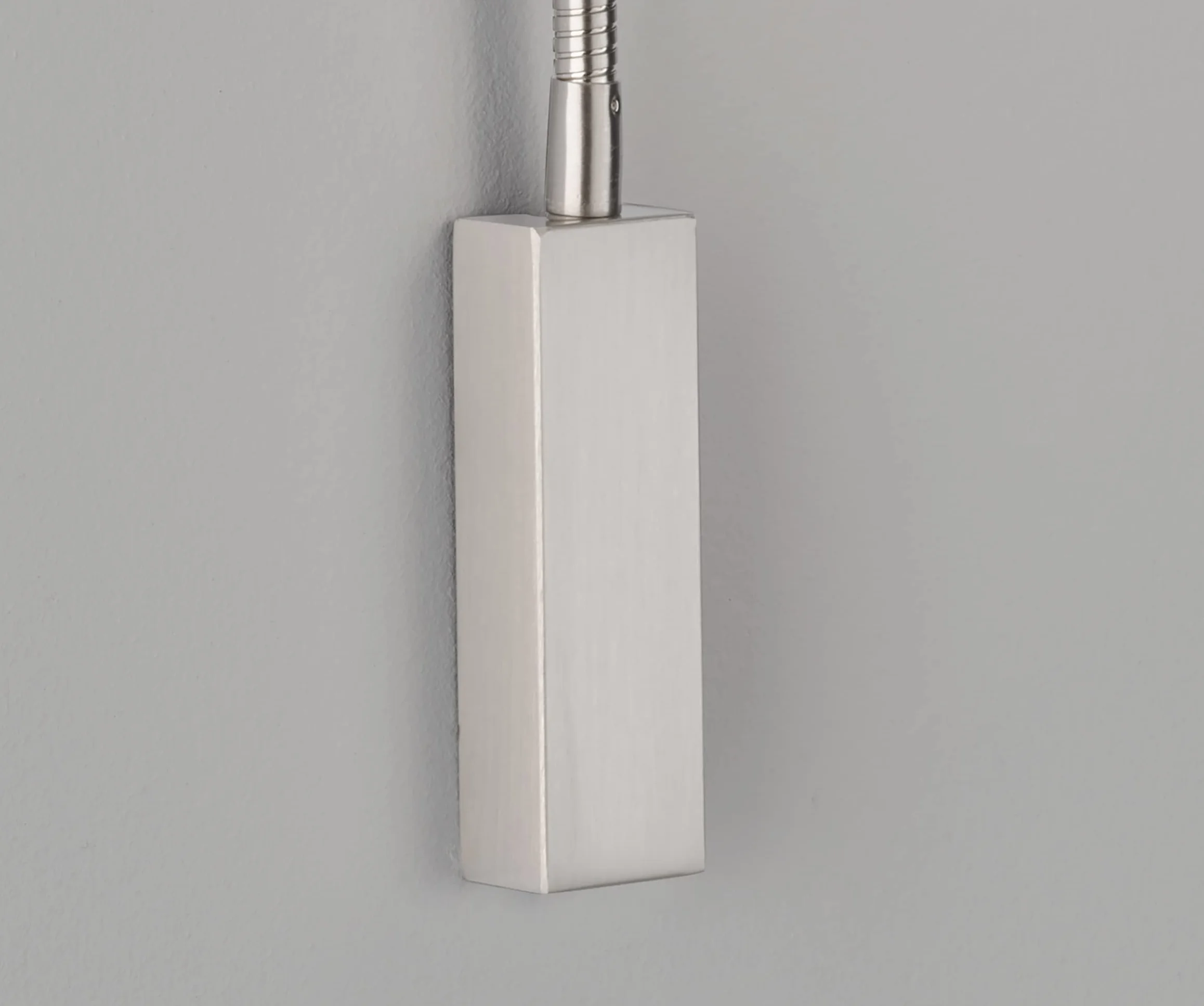 Fischer & Honsel | Lampa punktowa ścienna flex, lampa na łóżko, chmura | matowy nikiel | abażur z tkaniny | kolor piaskowy len/biały | szer.: 11,00 cm, wys.: 40,00 cm, | wysięg: 35,00 cm |