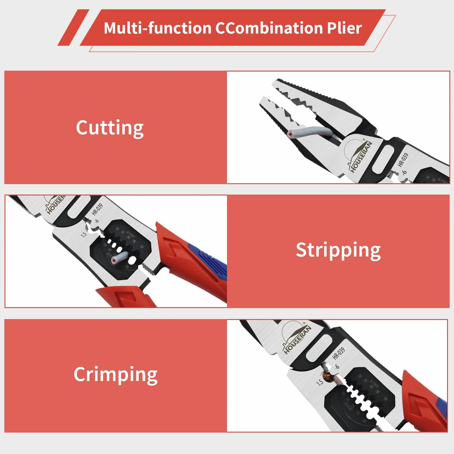 Szczypce Kombinowane 20cm Lineman's Plier 55 Stal Antypoślizgowy Uchwyt Antykorozyjna