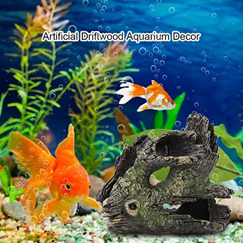 Akwarium Driftwood Dekoracja Pień drzewa żywicznego do akwarium Shrimp Nest Shuttle Finder Hippie Shelter (ST-004C)