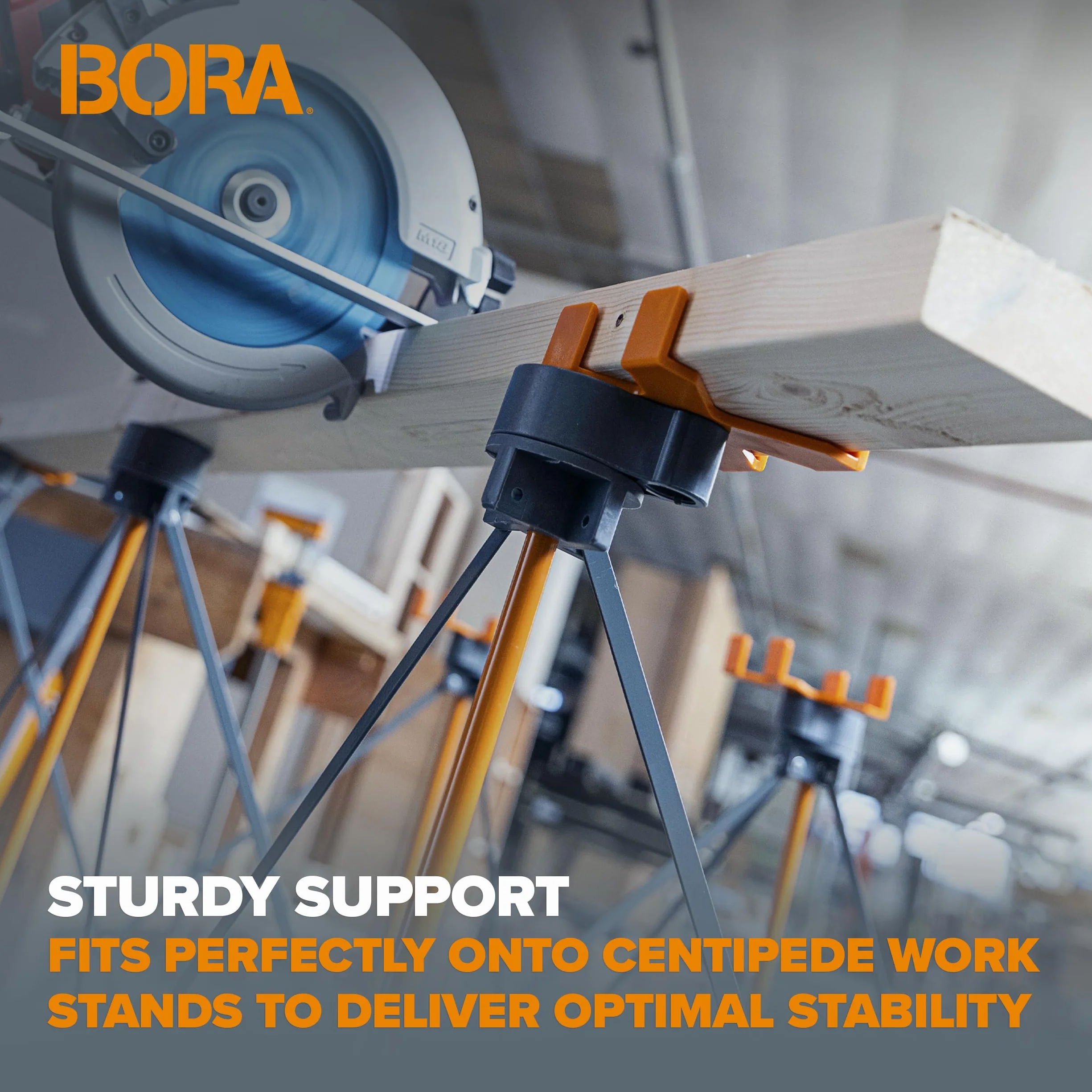 BORA CA0204 wsporniki do stonogi 2x4, 4-częściowy zestaw do stojaków roboczych BORA