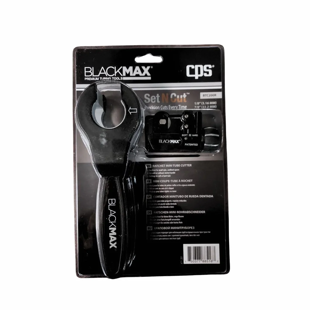 CPS BlackMax BTC200R przecinak do rur z grzechotką 1/8" do 7/8"