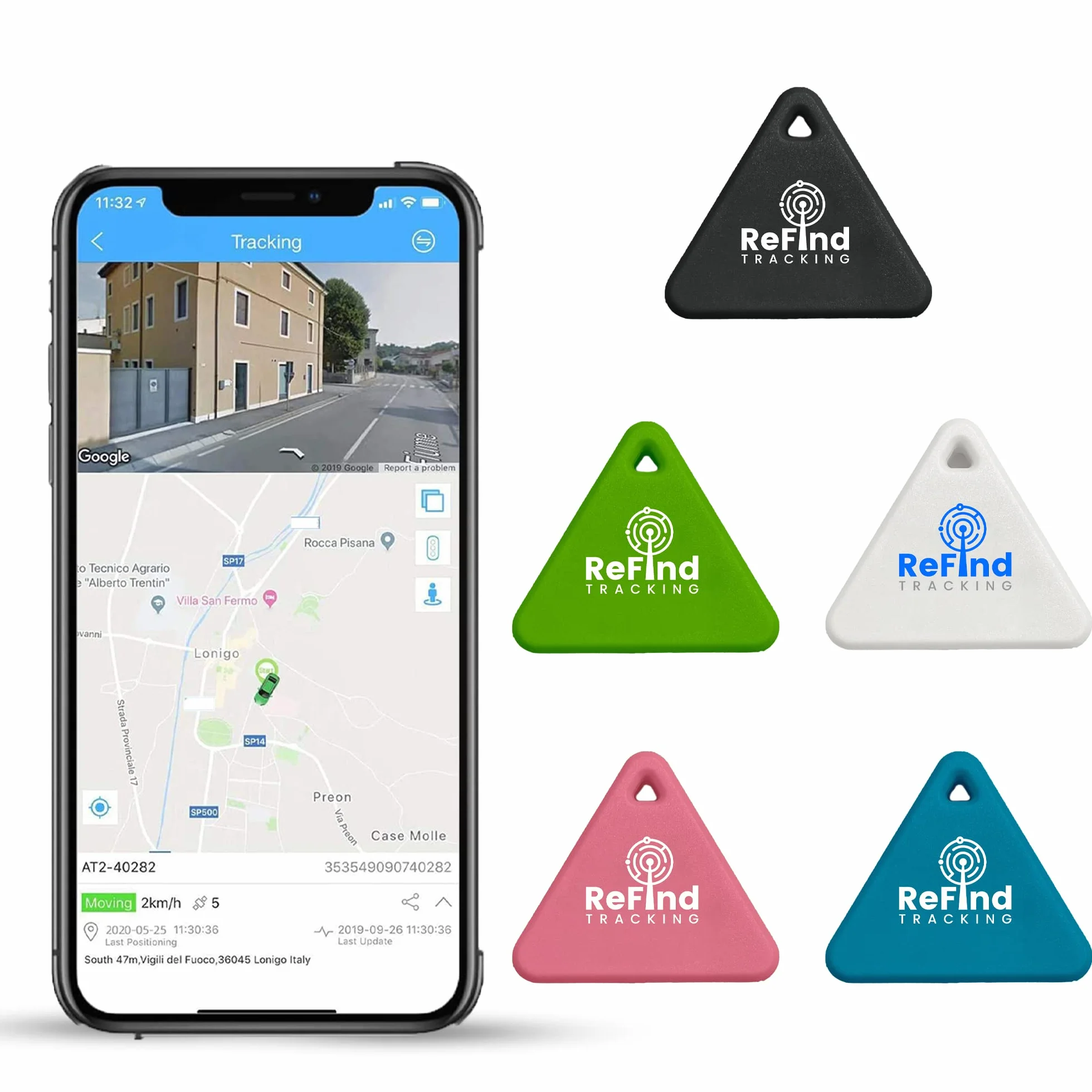 ReFind R3 Smart Tracker Bluetooth 5.0 GPS Tag dla Androida iPhone'a Czarny
