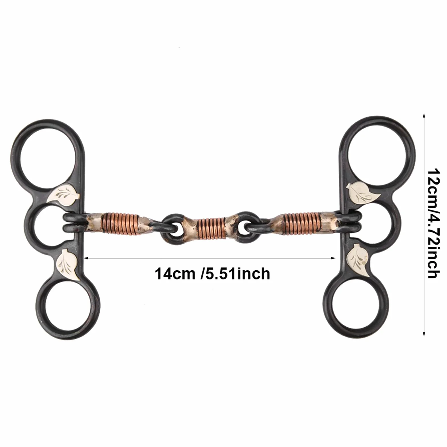 Sheens Western pierścień uniwersalny konia Trense stal szlachetna miedź Roller Jointed Mouth Snaffle Bit drut nawijany usta