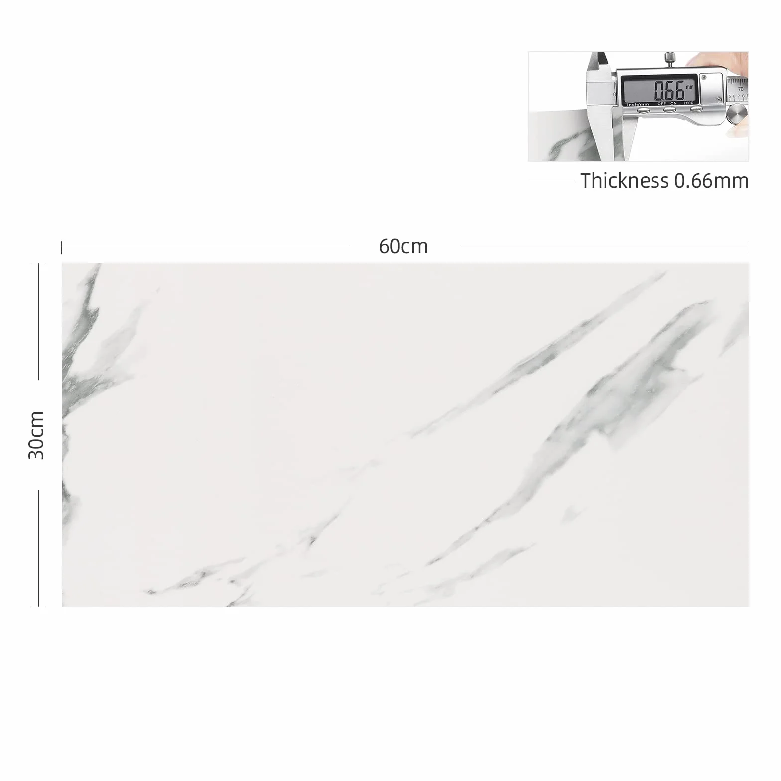FunStick Samoprzylepna podłoga PCV Marble Look White 30×60CM 5 sztuk Płytki samoprzylepne Łazienka Płytki podłogowe Naklejki Kuchnia Winylowe płytki podłogowe Samoprzylepne marmurowe podłogi
