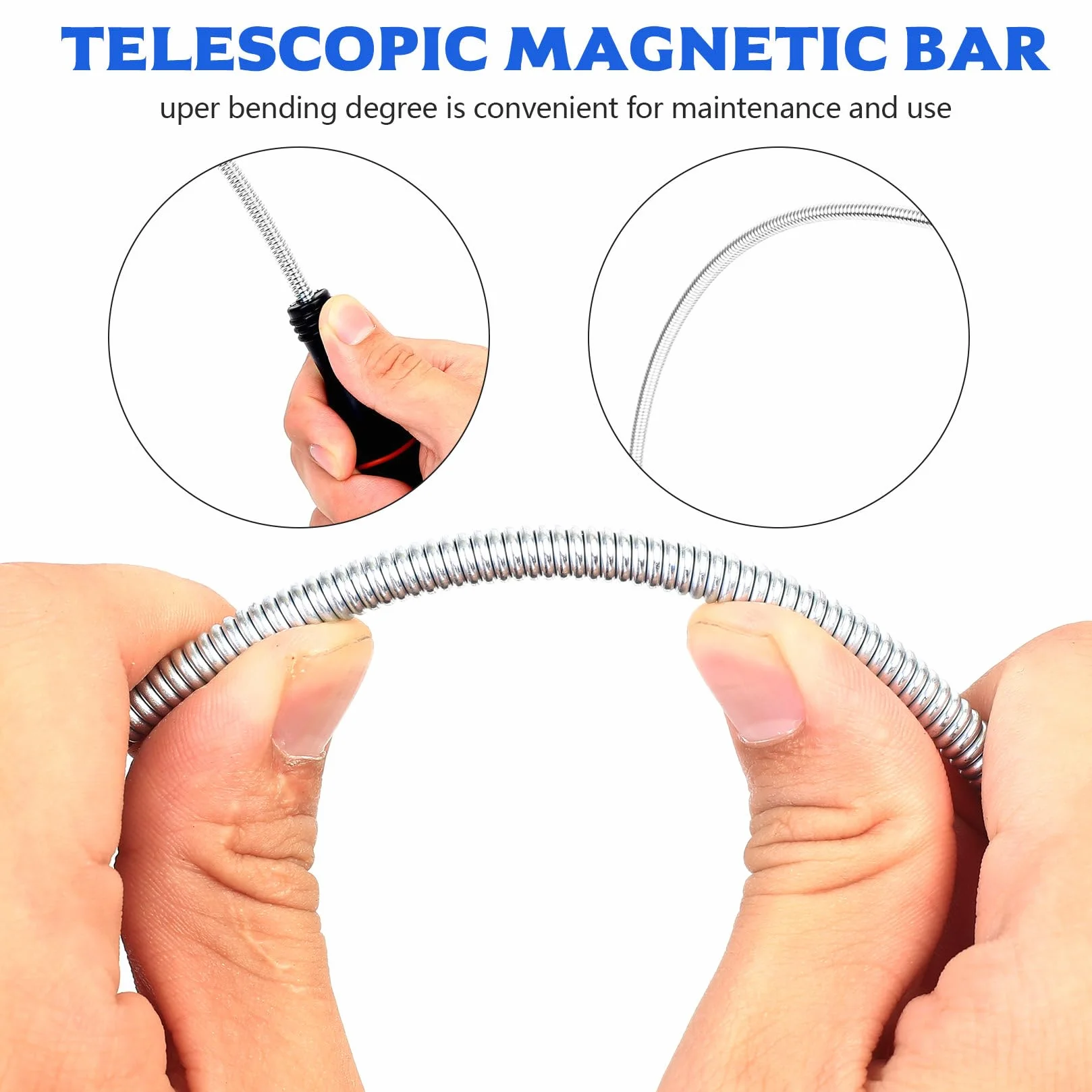 Teleskopowe narzędzie do odbioru magnetycznego, magnetyczne, teleskopowe, elastyczne, wysuwane magnetyczne narzędzie do podnoszenia, teleskopowe narzędzie do pobierania naklejek do narzędzi garażowych