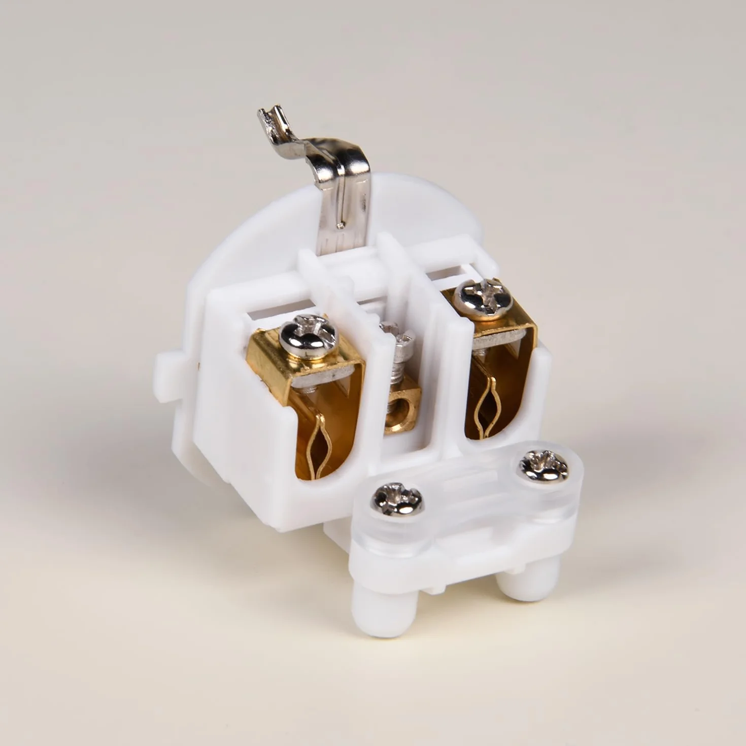 ABSINA 3x Wtyczka Schuko biała z łagodzeniem naprężeń - wtyczka ochronna PVC 230V, 2-biegunowa, 16A & 3,7kW - wtyczka Schuko IP20 do wnętrz