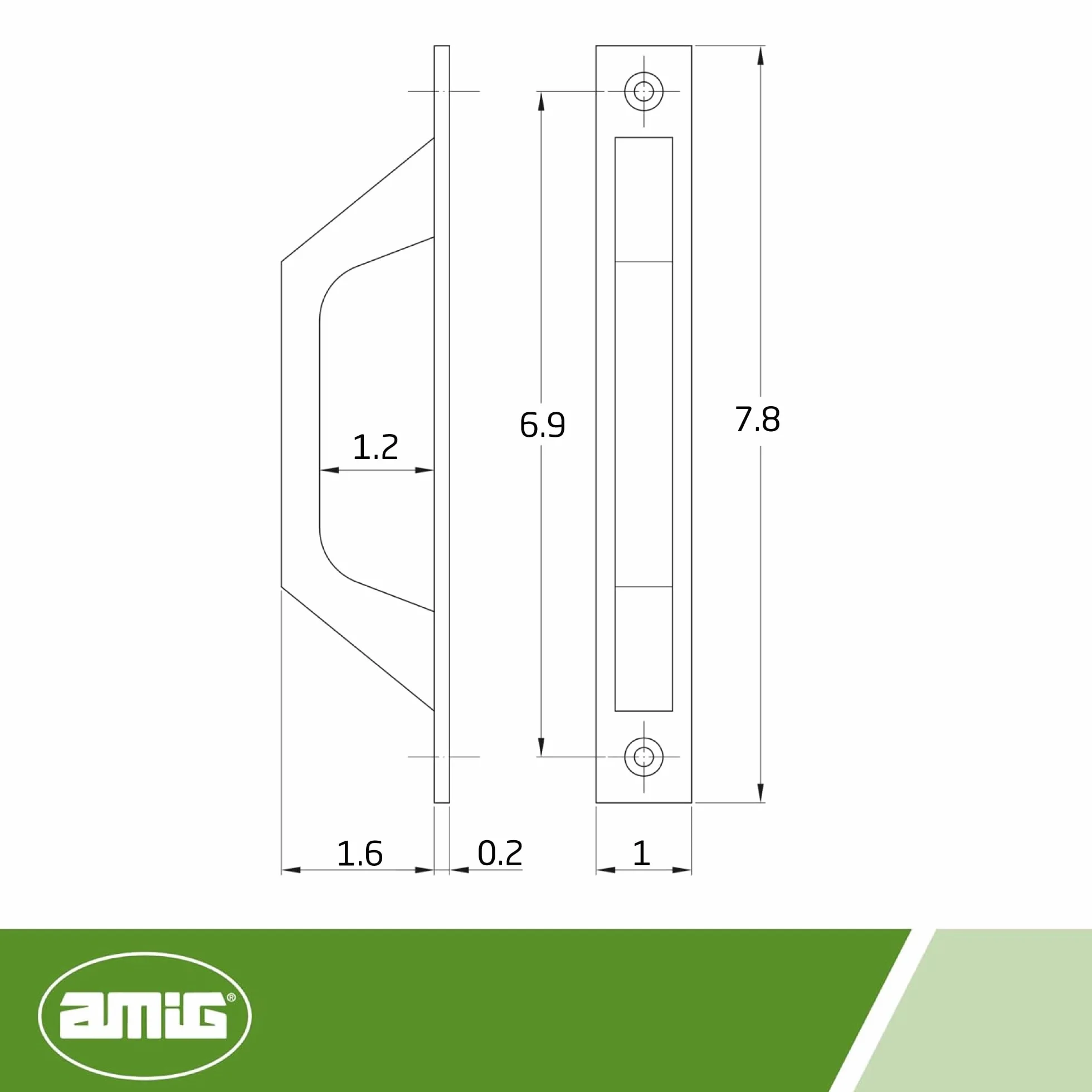 Amig - Aluminiowa klamka w kolorze białym do drzwi przesuwnych lub składanych - 198 x 25 x 40 mm | Funkcjonalny i wygodny uchwyt
