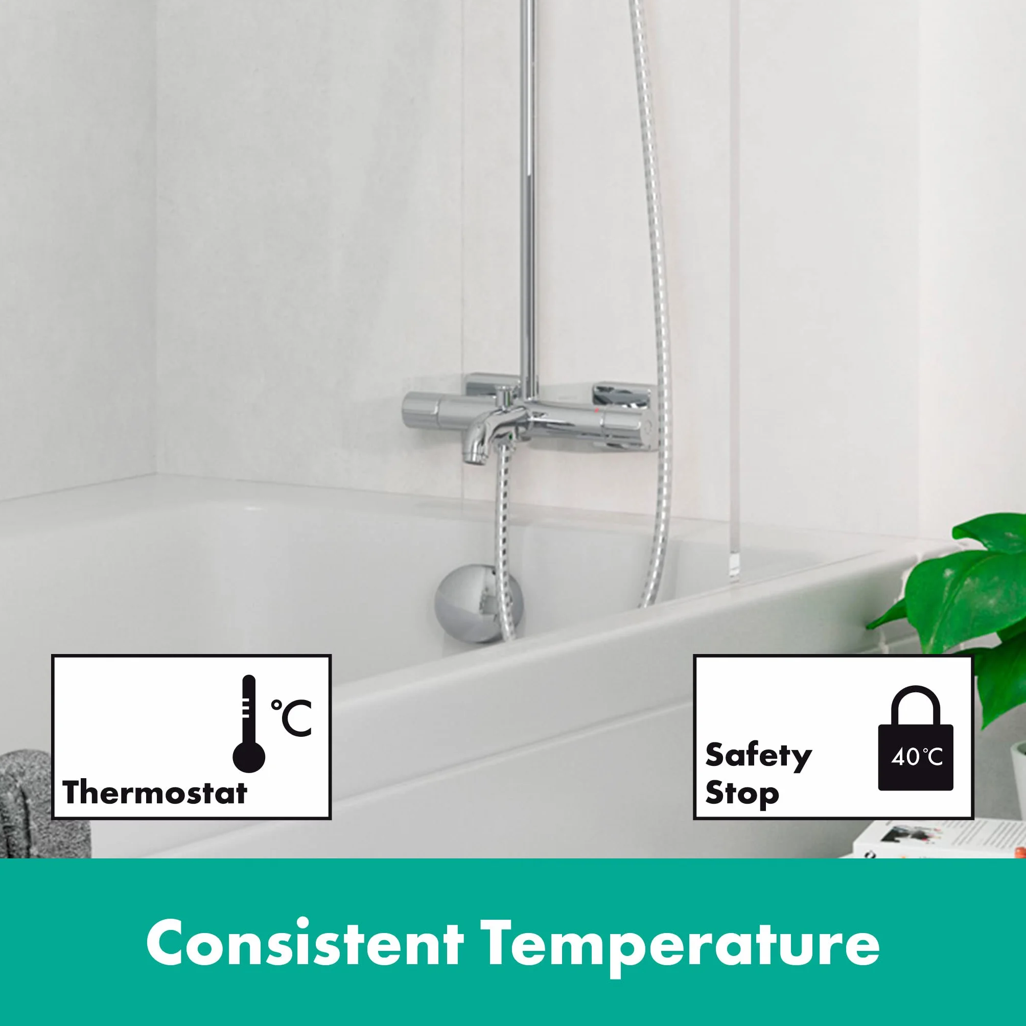 Hansgrohe Vernis Shape Zestaw Prysznicowy Srebrny 51,2 x 27,6 x 143 cm