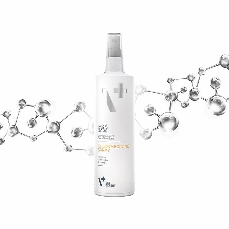 Spray z chlorhesydyną na zmiany skórne psów kotów VET EXPERT 100ml