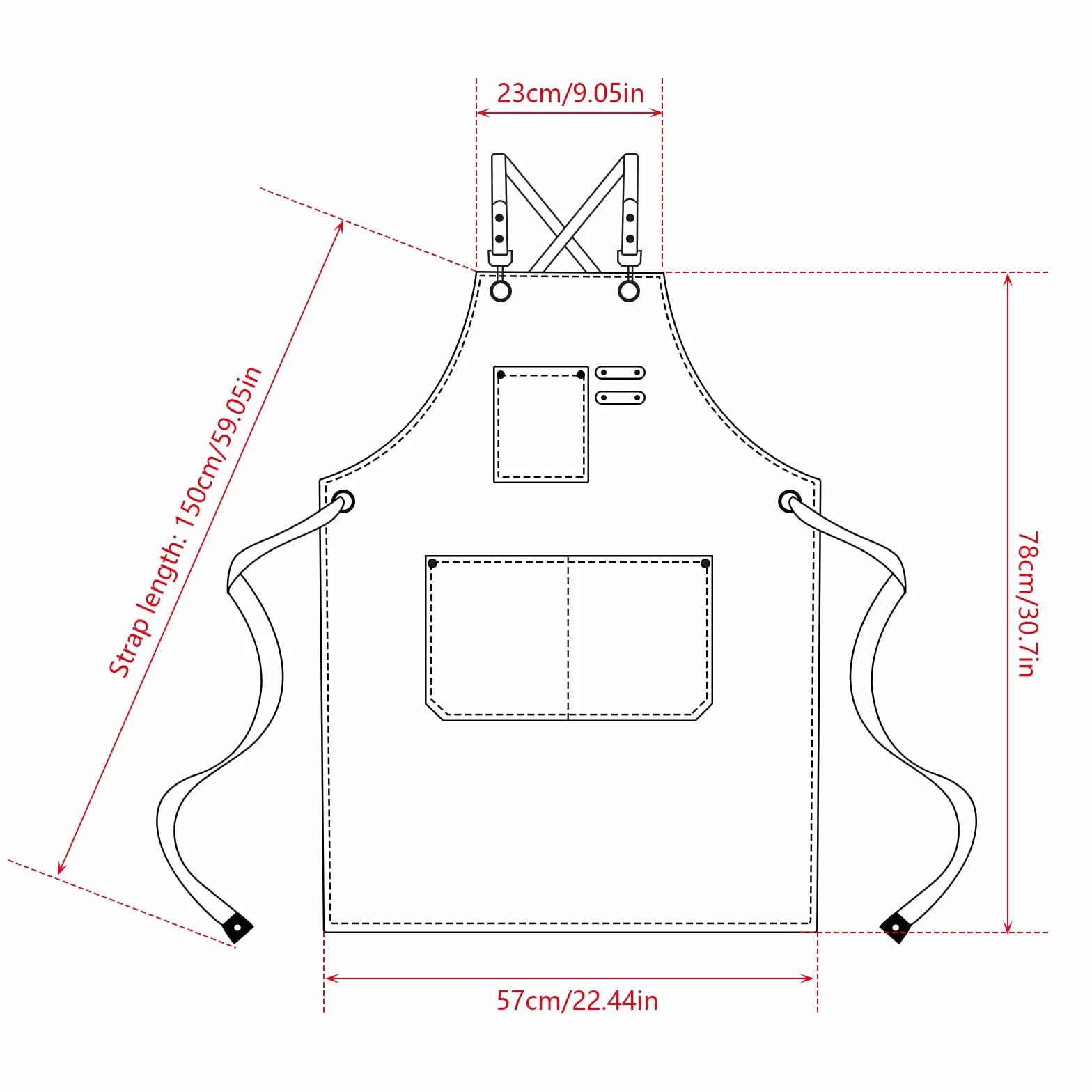 ChuerTech Men's Work Apron, Heavy Duty Tool Apron for Men, Work Apron z 3 kieszeniami na narzędzia do kuchni, ogrodu, ceramiki, warsztatu, garażu i innych, dla mężczyzn i kobiet, kolor czarny